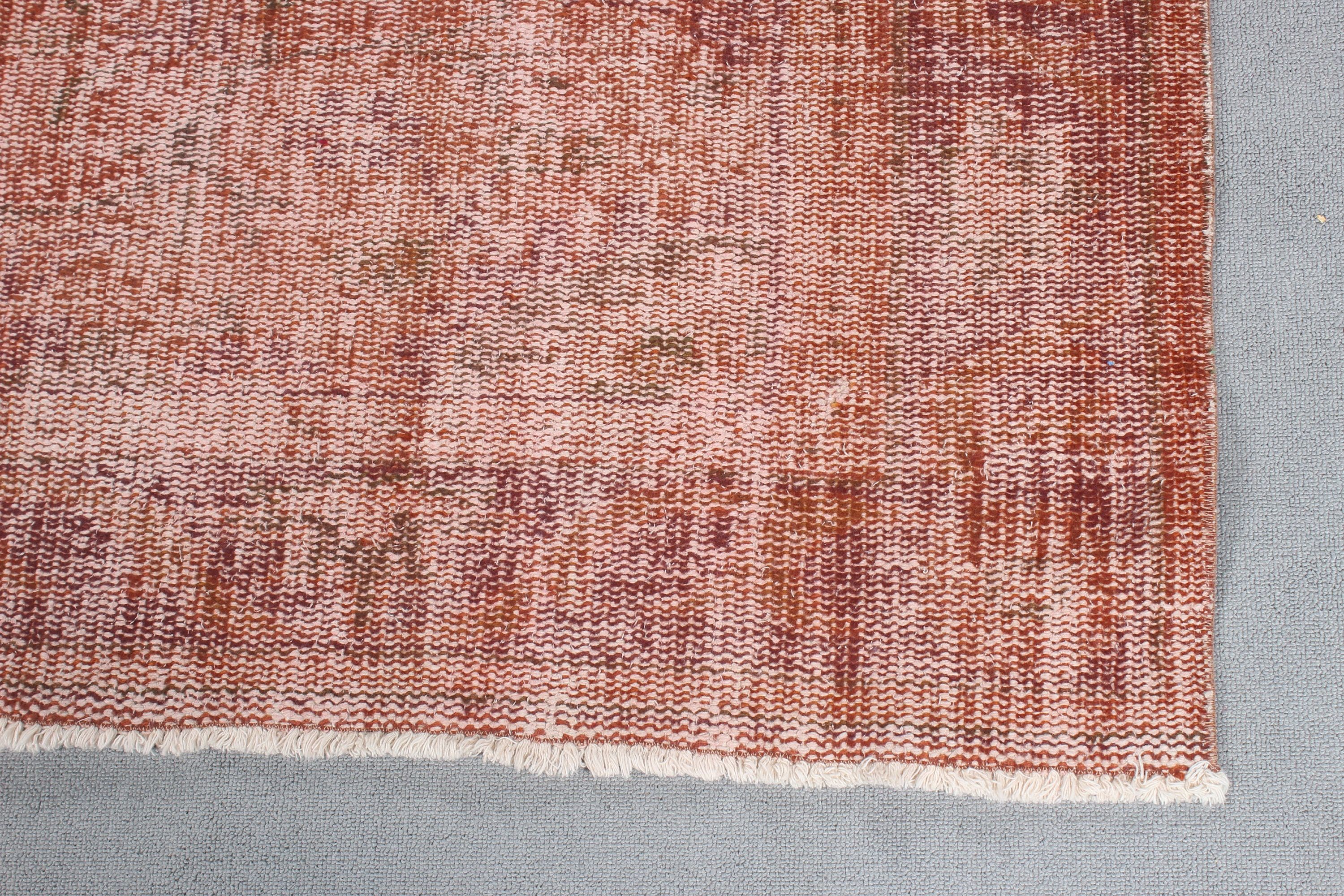 Pembe Nötr Halı, Türk Halısı, 5.7x8.9 ft Büyük Halılar, Vintage Halı, Büyük Oushak Halıları, Büyük Boho Halıları, Modern Halılar, Düz Dokuma Halılar