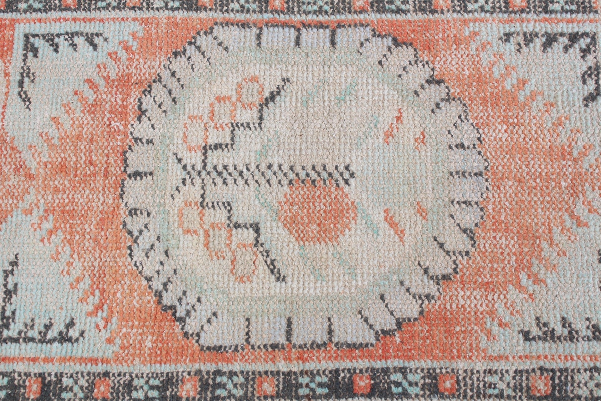 Turkish Rugs, Orange Cool Rugs, Car Mat Rug, 2.4x4 ft Small Rug, Vintage Rug, Cool Rug, Rugs for Door Mat, Door Mat Rugs