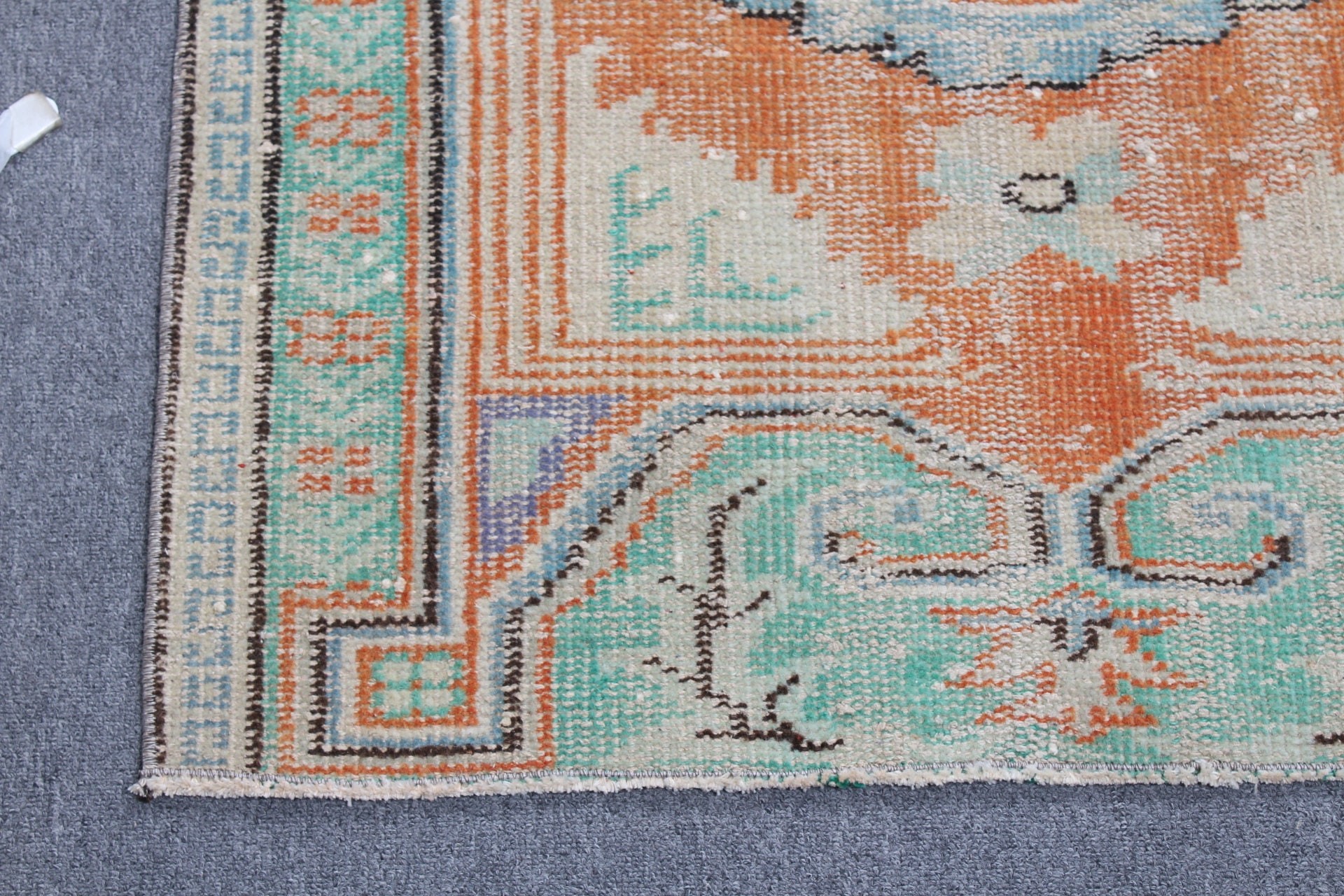 Door Mat Rug, Oriental Rugs, Vintage Rug, Floor Rug, Cute Rugs, Turkish Rugs, 2.8x4.1 ft Small Rug, Rugs for Bathroom, Orange Bedroom Rugs