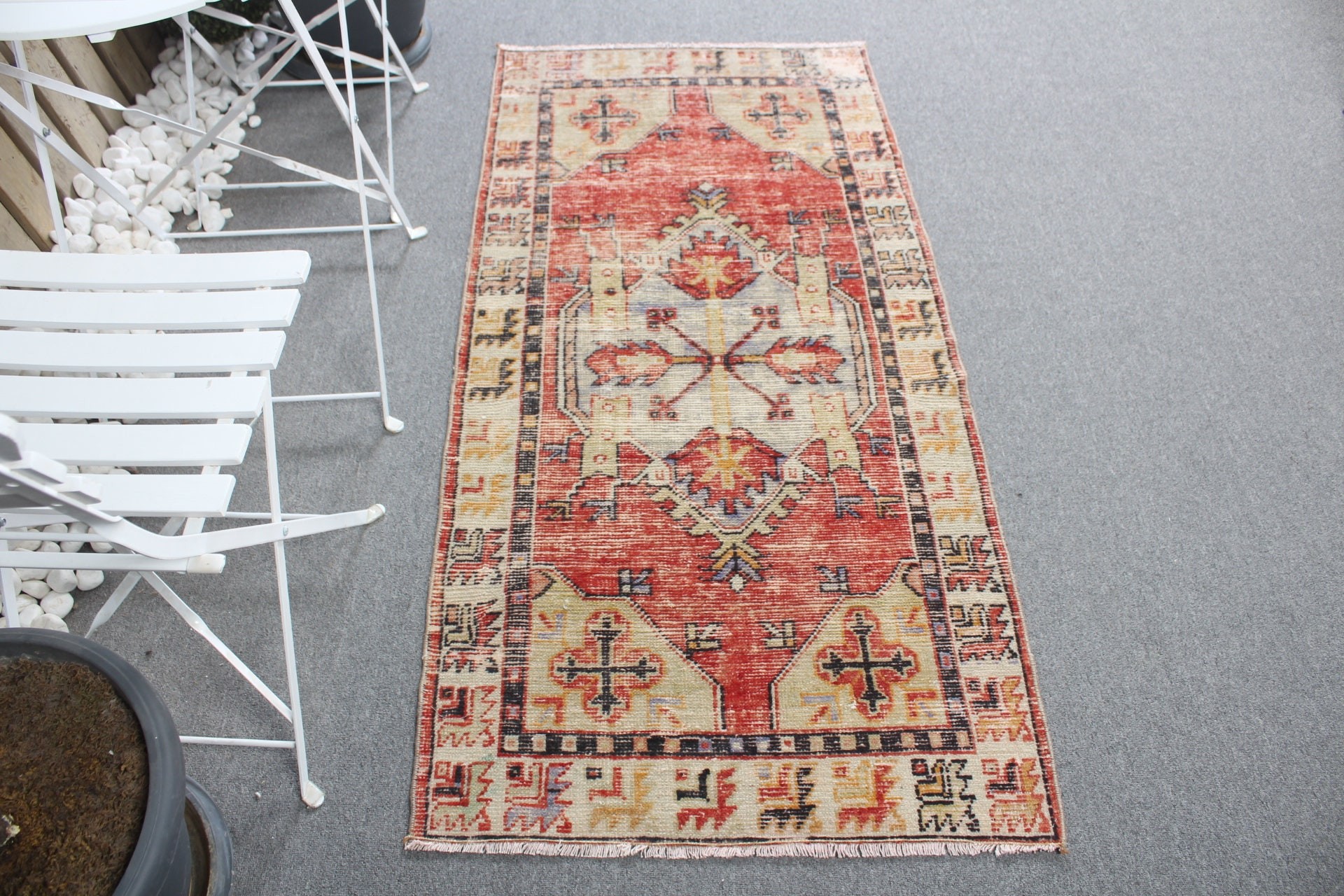 Cute Rugs, Kitchen Rugs, 2.6x5.4 ft Small Rug, Turkish Rugs, Cool Rug, Bathroom Rugs, Red Anatolian Rug, Rugs for Door Mat, Vintage Rug