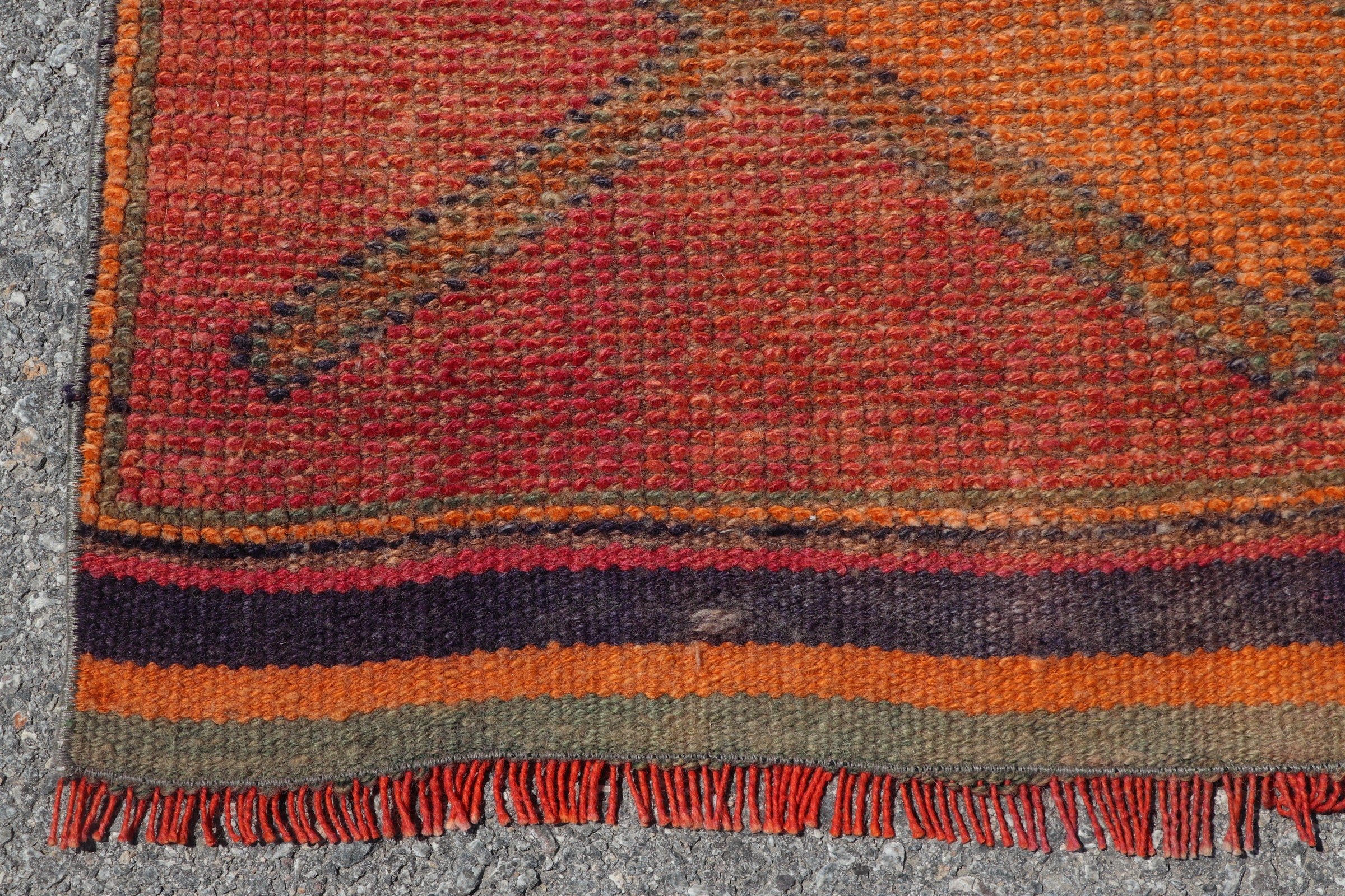 Moroccan Rug, Antique Rug, Orange Antique Rug, Rugs for Hallway, Tribal Rugs, Corridor Rug, 3x10.5 ft Runner Rug, Turkish Rug, Vintage Rugs
