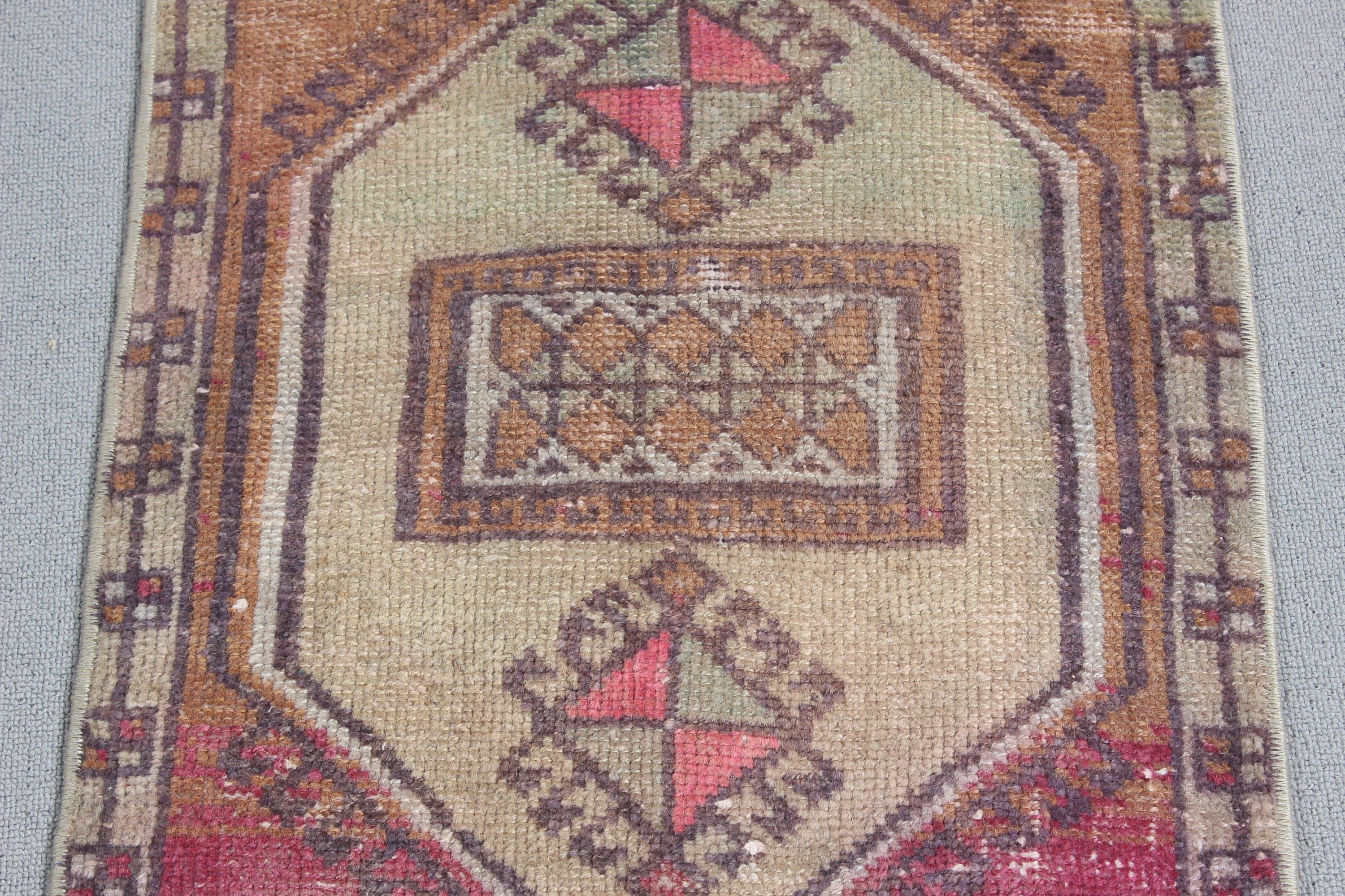 El Dokuma Halı, Estetik Halı, Araba Paspas Halısı, Türk Halısı, Mutfak Halıları, Oryantal Halı, Pembe 1.6x2.7 ft Küçük Halılar, Vintage Halılar