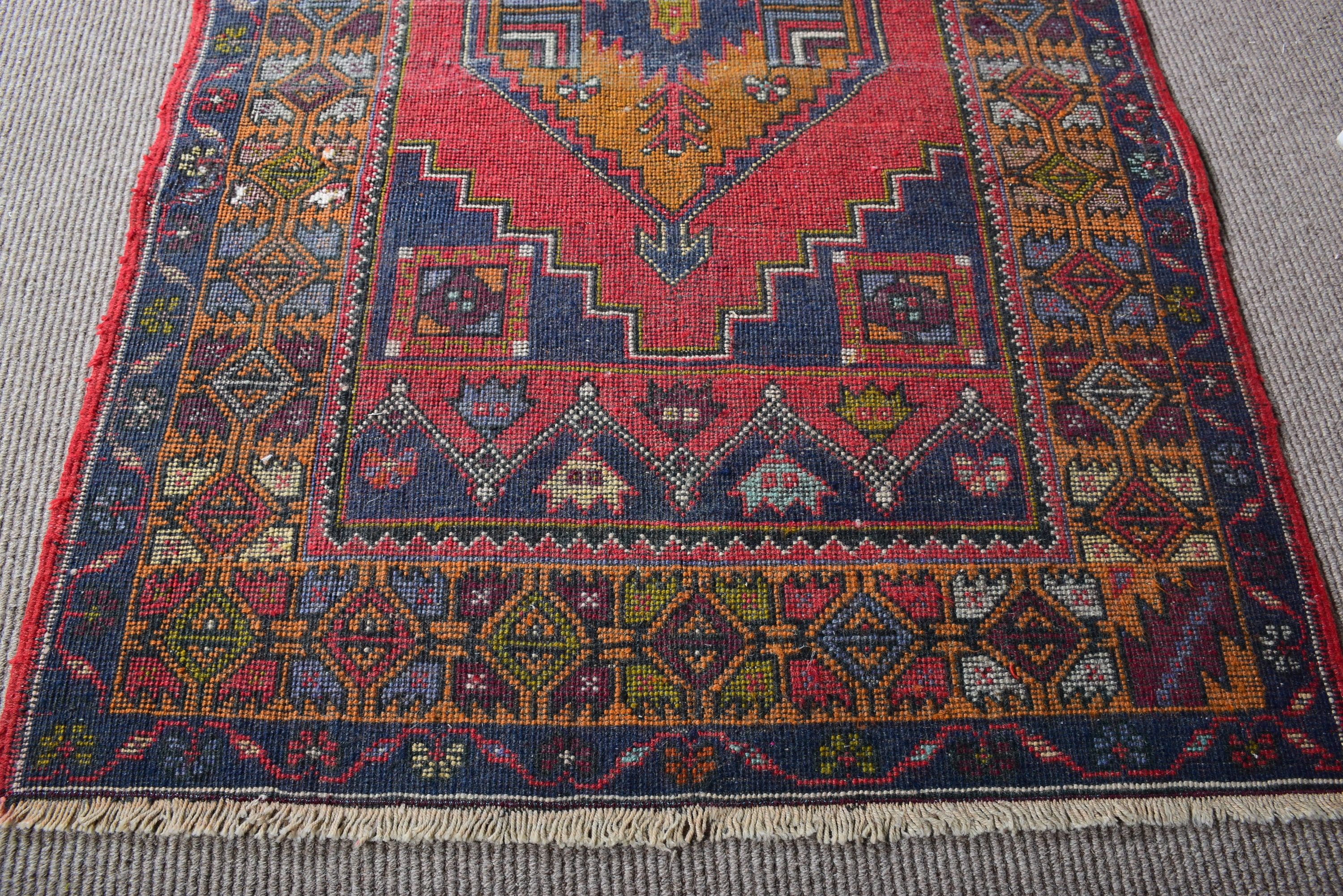 Yatak Odası Halısı, Vintage Halı, Türk Halısı, Yatak Odası Halıları, 3,3x5,2 ft Accent Halı, Yün Halı, Çocuk Halısı, Dekoratif Halı, Gökkuşağı Soğuk Halı