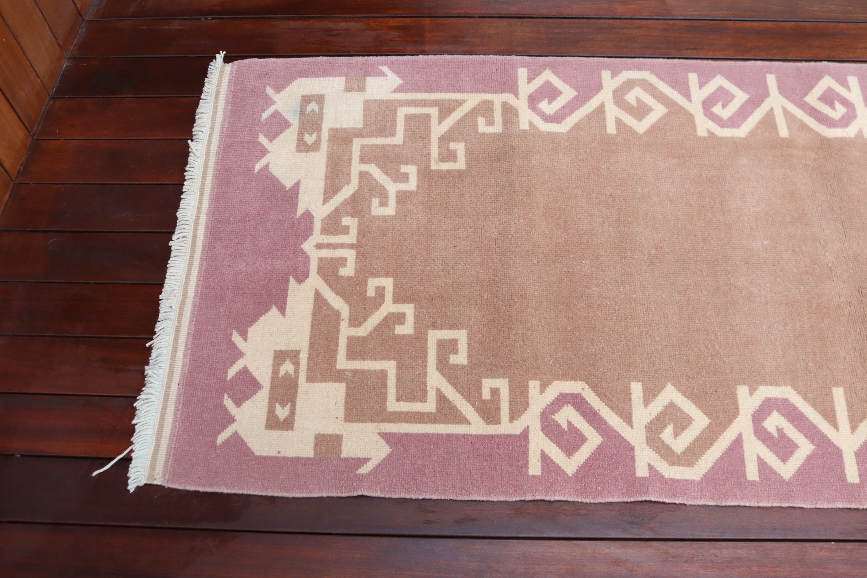 Kahverengi Lüks Halılar, Merdiven Halısı, Türk Halısı, Vintage Runner Halıları, Oushak Halısı, 2.6x6.5 ft Runner Halısı, Anadolu Halıları, Vintage Halılar