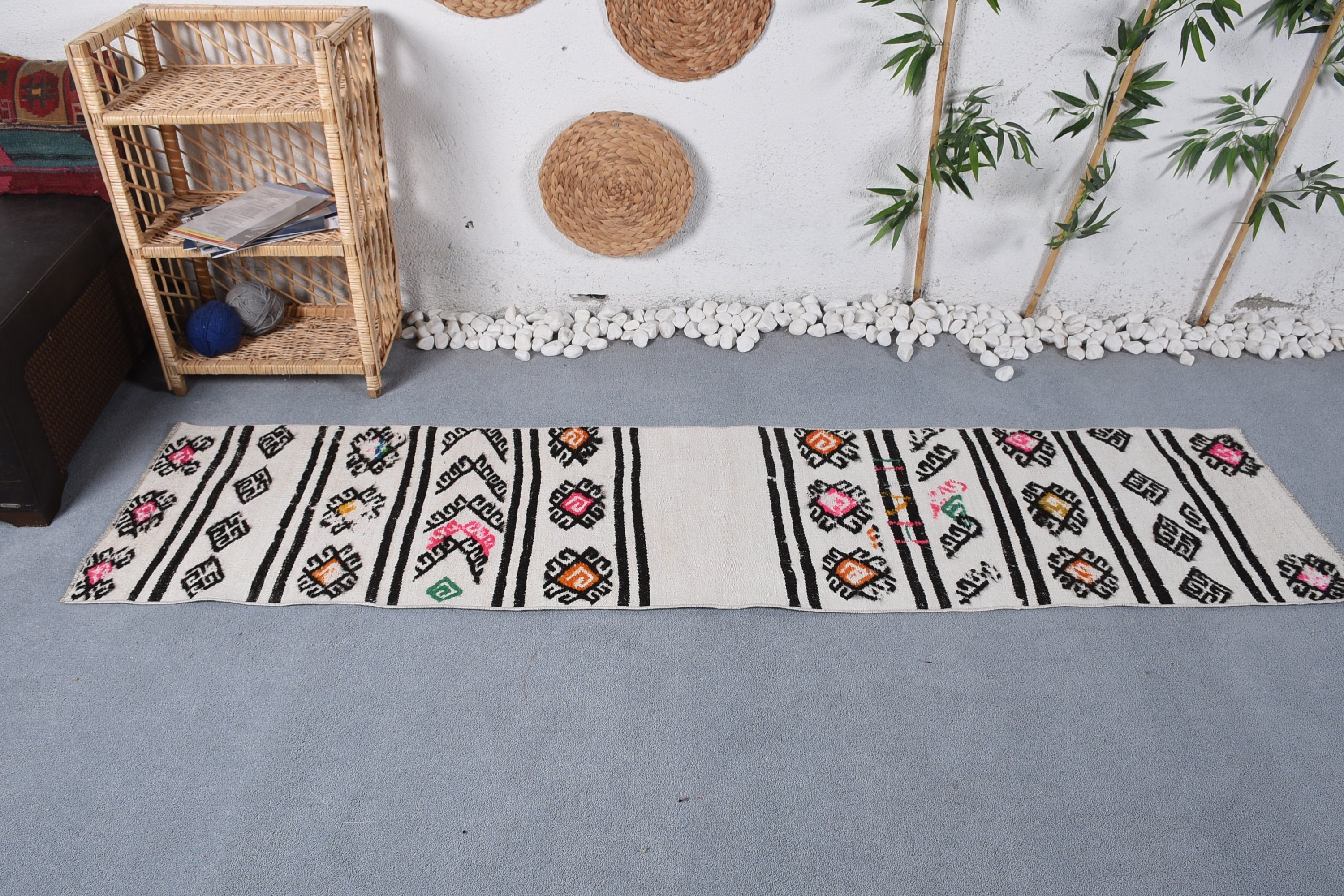 Vintage Rug, Kitchen Rug, Home Decor Rug, Rugs for Kitchen, 1.9x7.9 ft Runner Rug, Tribal Rug Runner Rugs, Bohemian Rug, Turkish Rugs