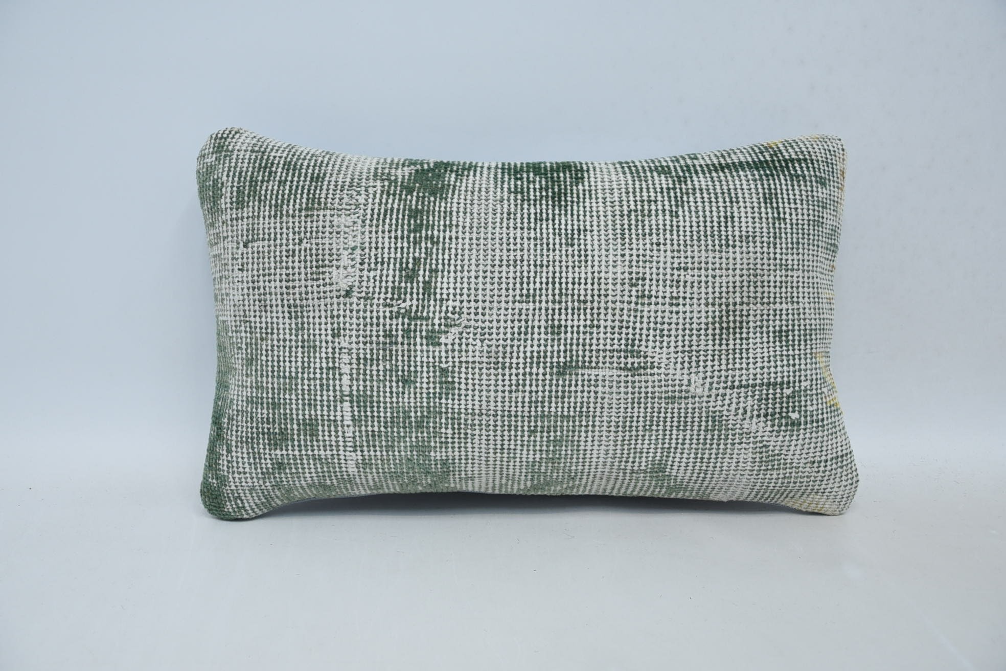 Home Decor Pillow, Tapestry Pillow, Vintage Kilim Pillow, Kilim Pillow Cover, 12"x20" Green Pillow Cover, Kilim Rug Pillow Cover