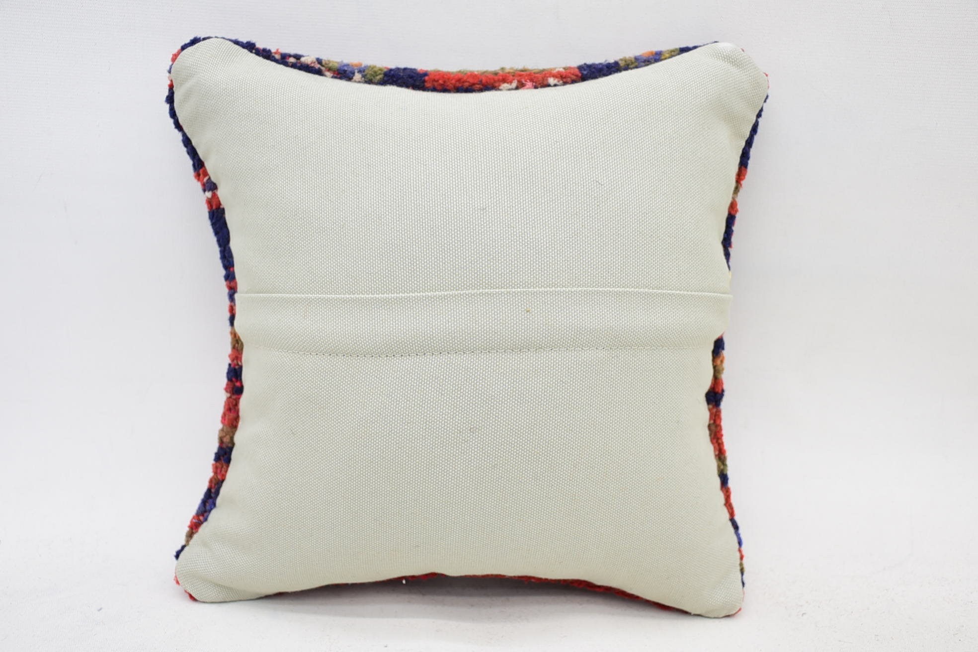 Pastel Pillow Sham, Gift Pillow, Boho Pillow, Antique Pillows, 12"x12" Orange Pillow, Accent Throw Cushion, Vintage Cushion Case