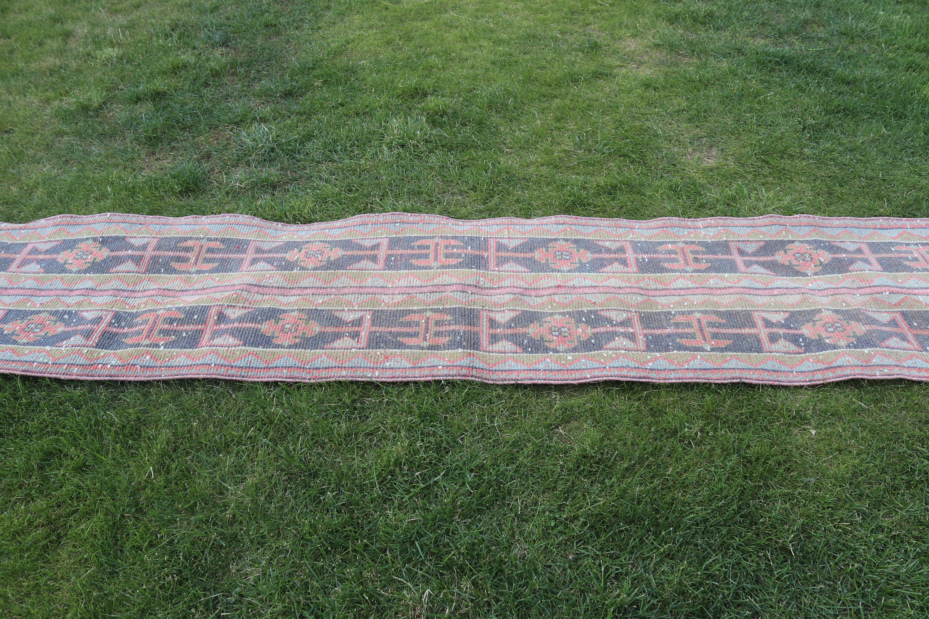 Aztek Halıları, Vintage Halılar, Mavi El Dokuma Halılar, Merdiven Halısı, Türk Halıları, Koridor Halısı, Yün Halısı, Anadolu Halısı, 2x11.2 ft Yolluk Halıları