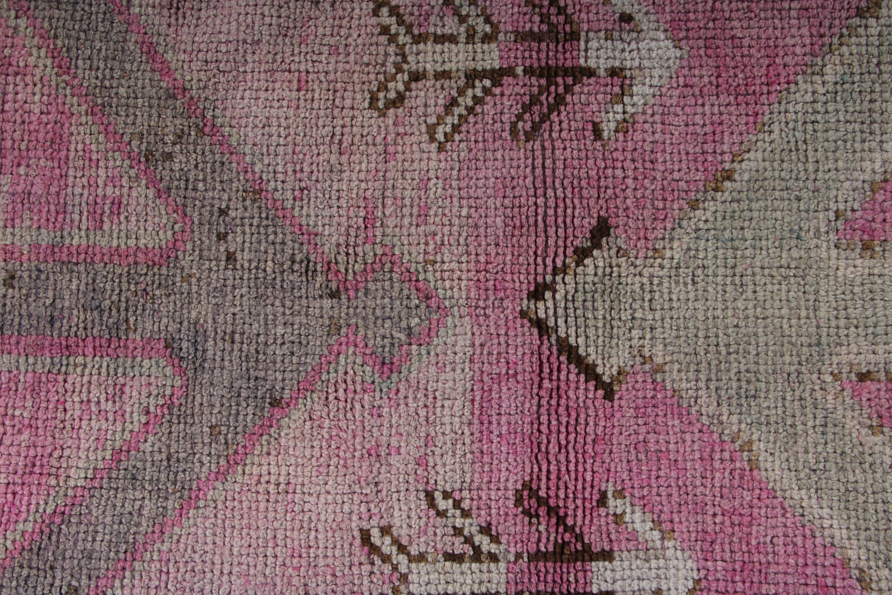 Pink  2.8x10.8 ft Runner Rug, Vintage Rugs, Anatolian Rugs, Vintage Runner Rug, Oushak Rugs, Turkish Rugs, Corridor Rugs