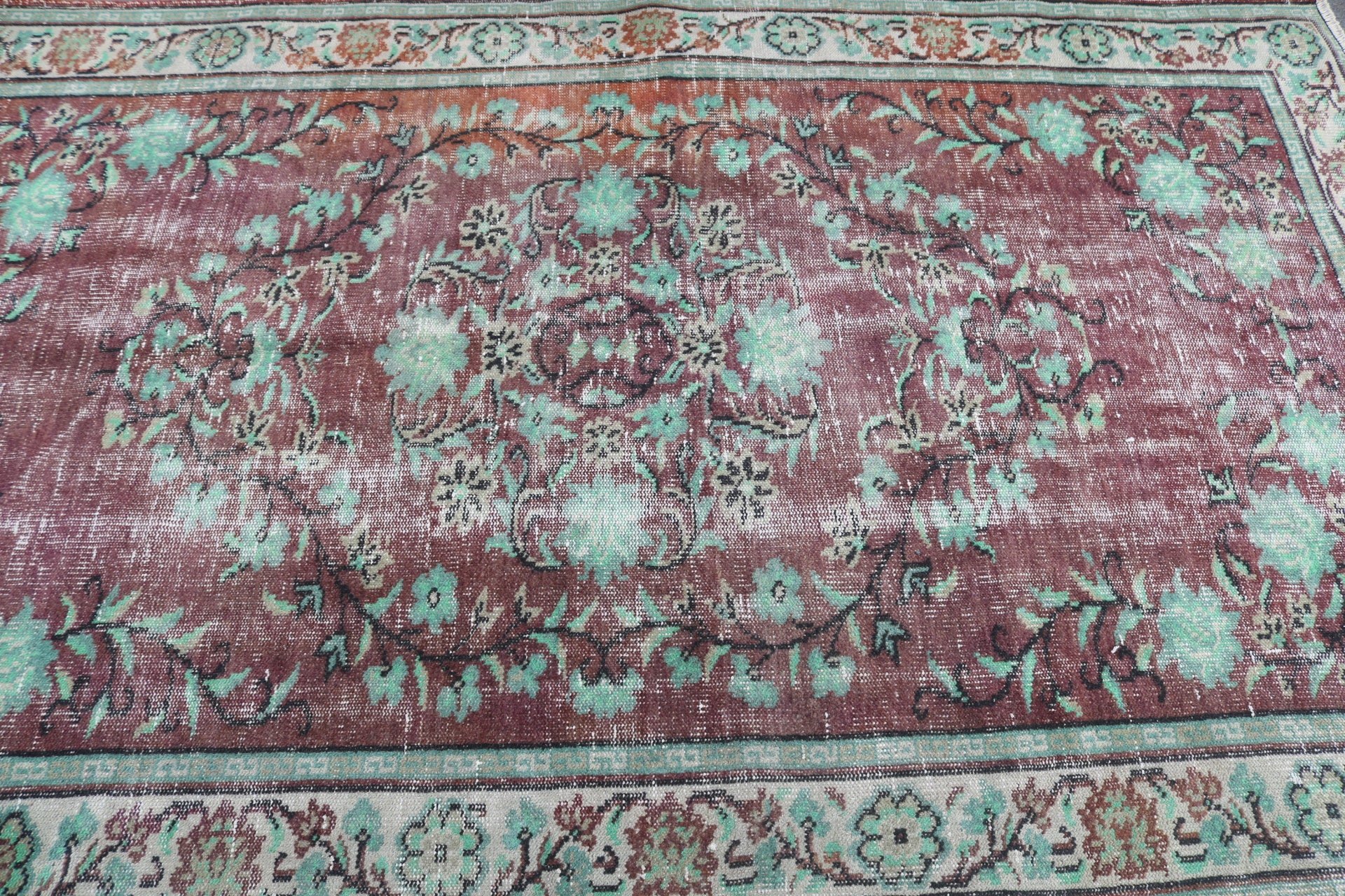 Büyük Vintage Halılar, Yemek Odası Halıları, 5.4x8.3 ft Büyük Halılar, Türk Halısı, Mor Açıklama Halısı, Lüks Halı, Vintage Halı