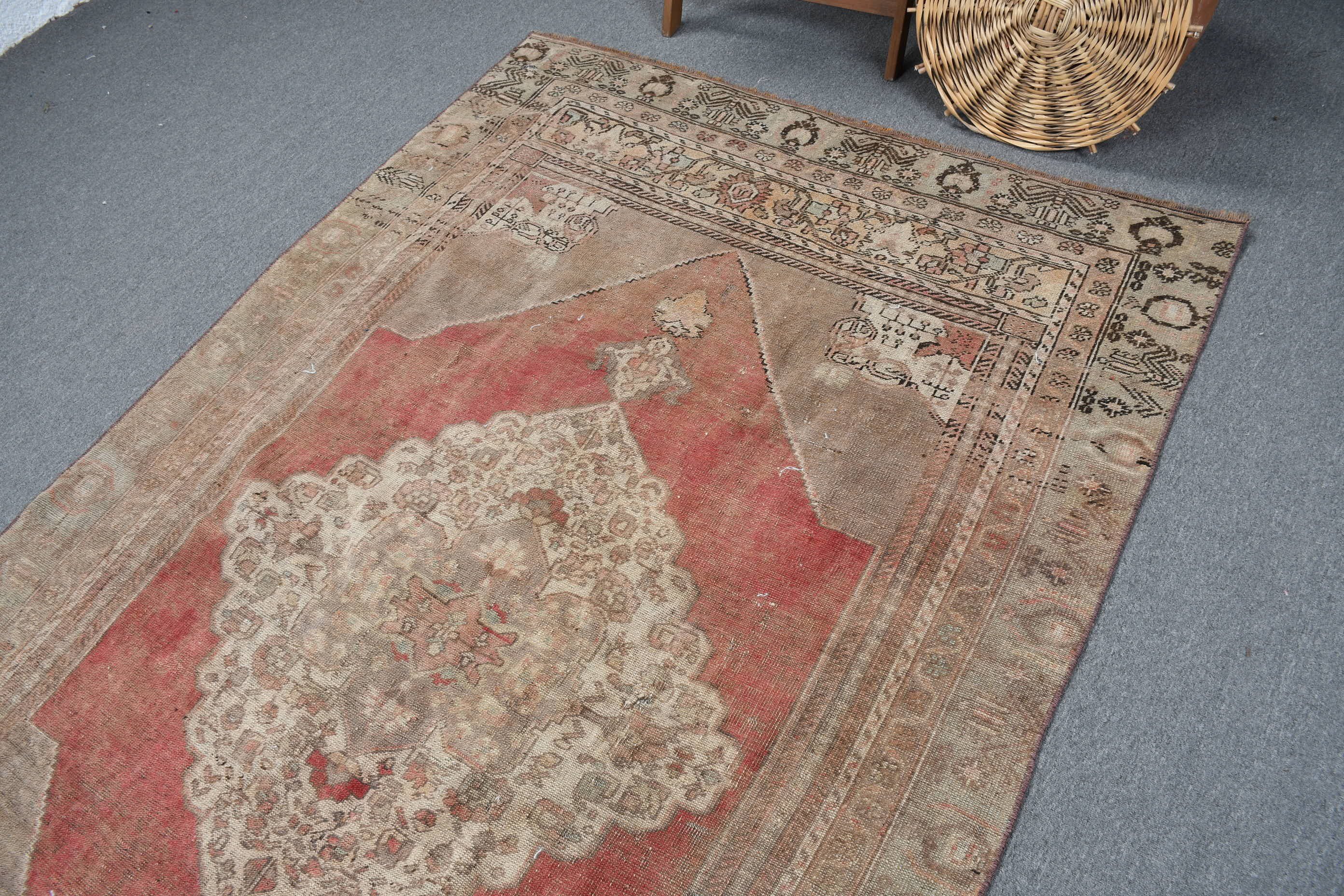 Salon Rug, Home Decor Rug, Cool Rug, 4.9x8.4 ft Large Rug, Living Room Rug, Brown Home Decor Rug, Turkish Rug, Custom Rugs, Vintage Rug