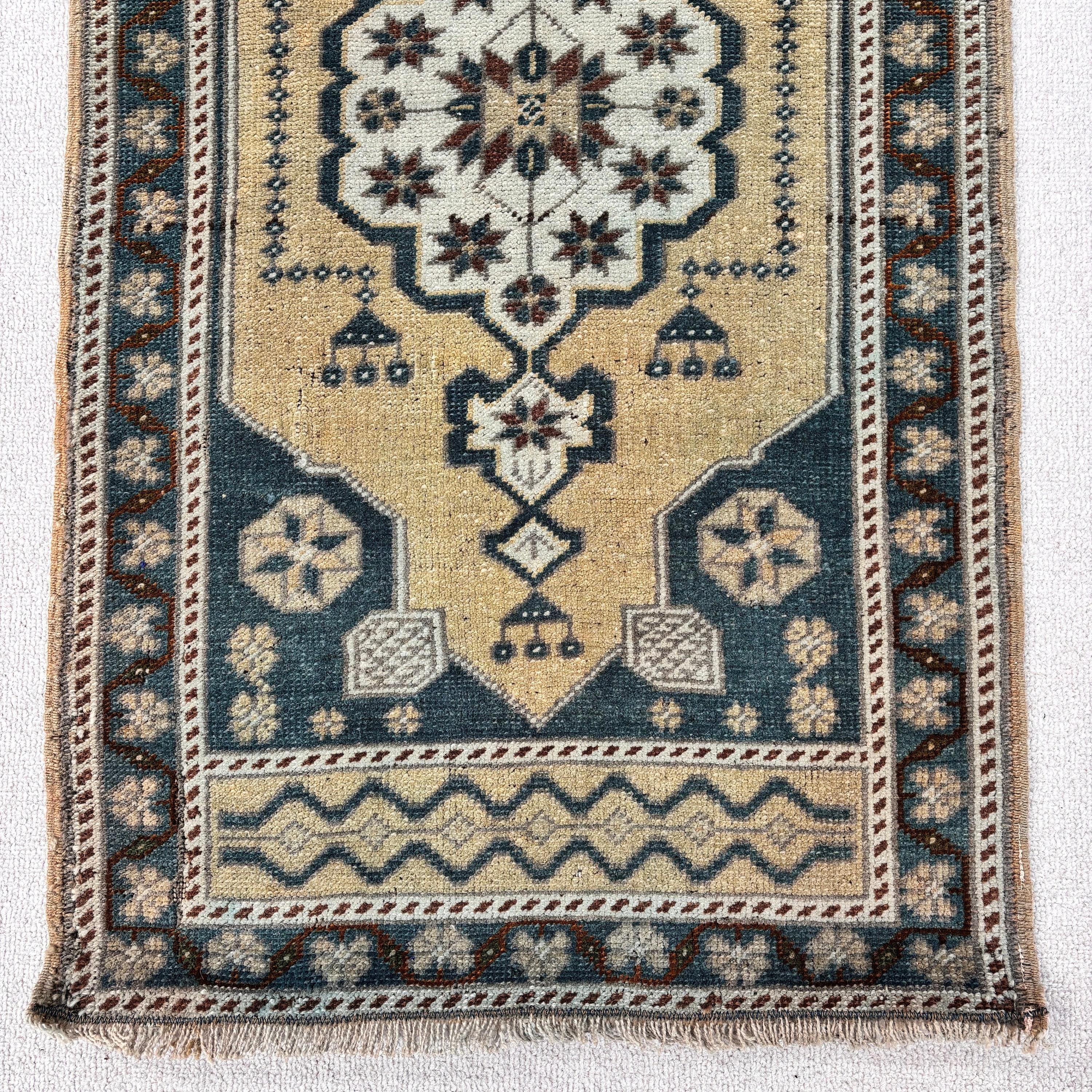 Luxury Rugs, Kitchen Rugs, 1.8x3.4 ft Small Rugs, Floor Rugs, Modern Rugs, Vintage Rugs, Green Anatolian Rugs, Turkish Rugs, Small Boho Rug