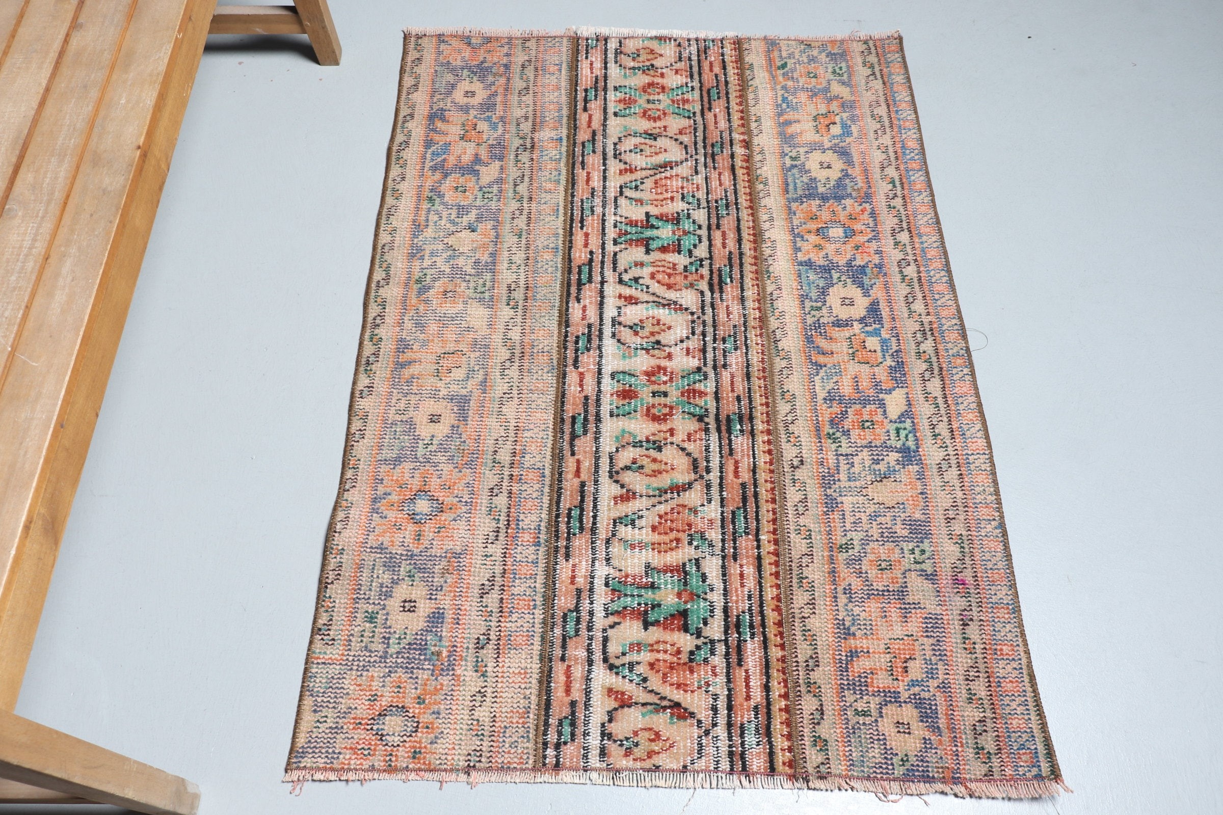 Giriş Halıları, 2,9x4 ft Küçük Halılar, Duvara Asılı Halı, Türk Halısı, Vintage Halı, Turuncu Havalı Halılar, Sevimli Halı, Anadolu Halıları, Oryantal Halı