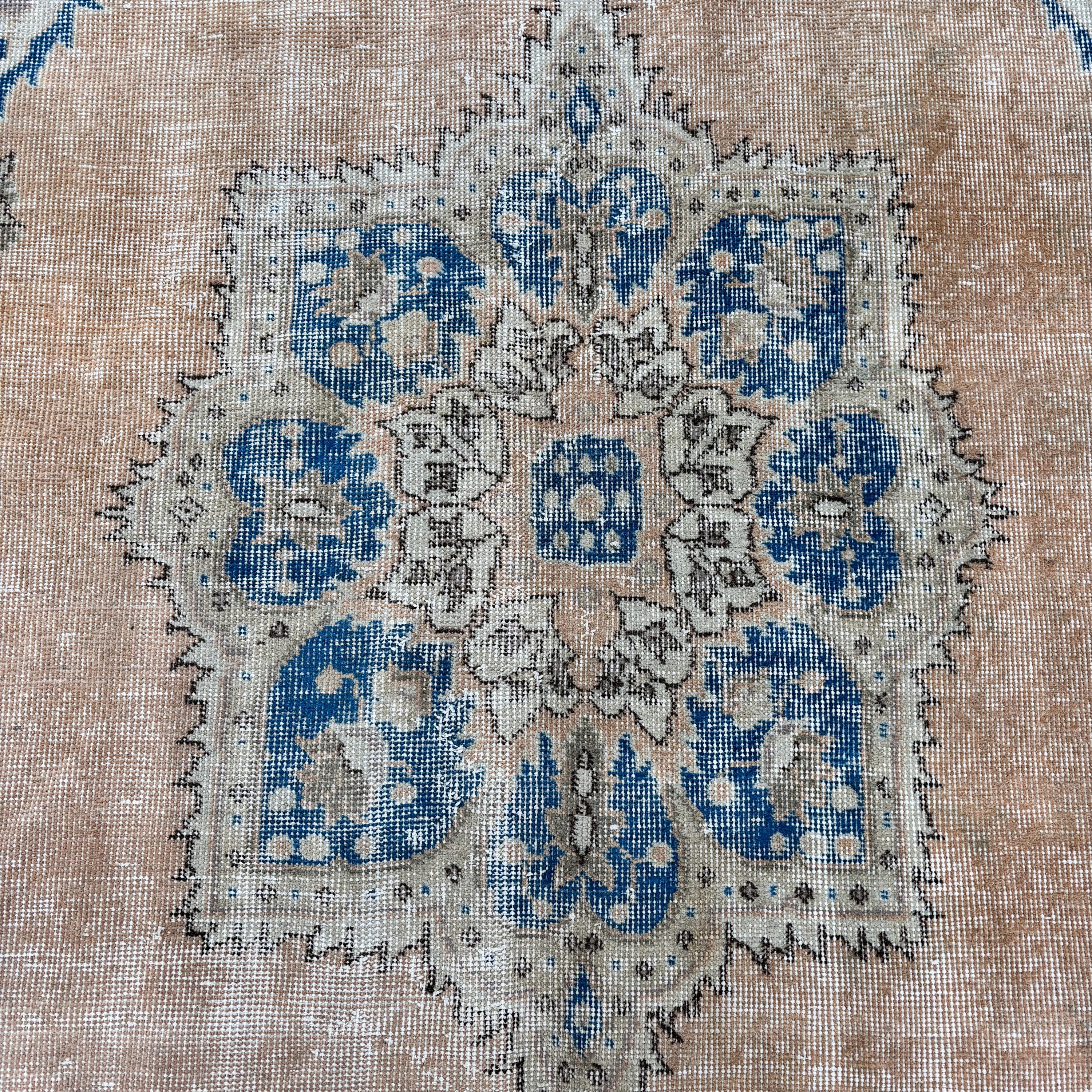 Indoor Rugs, Turkish Rug, Vintage Rug, Oriental Rugs, Home Decor Rugs, 4.6x8.6 ft Area Rugs, Blue Cool Rugs, Nursery Rug, Boho Rugs