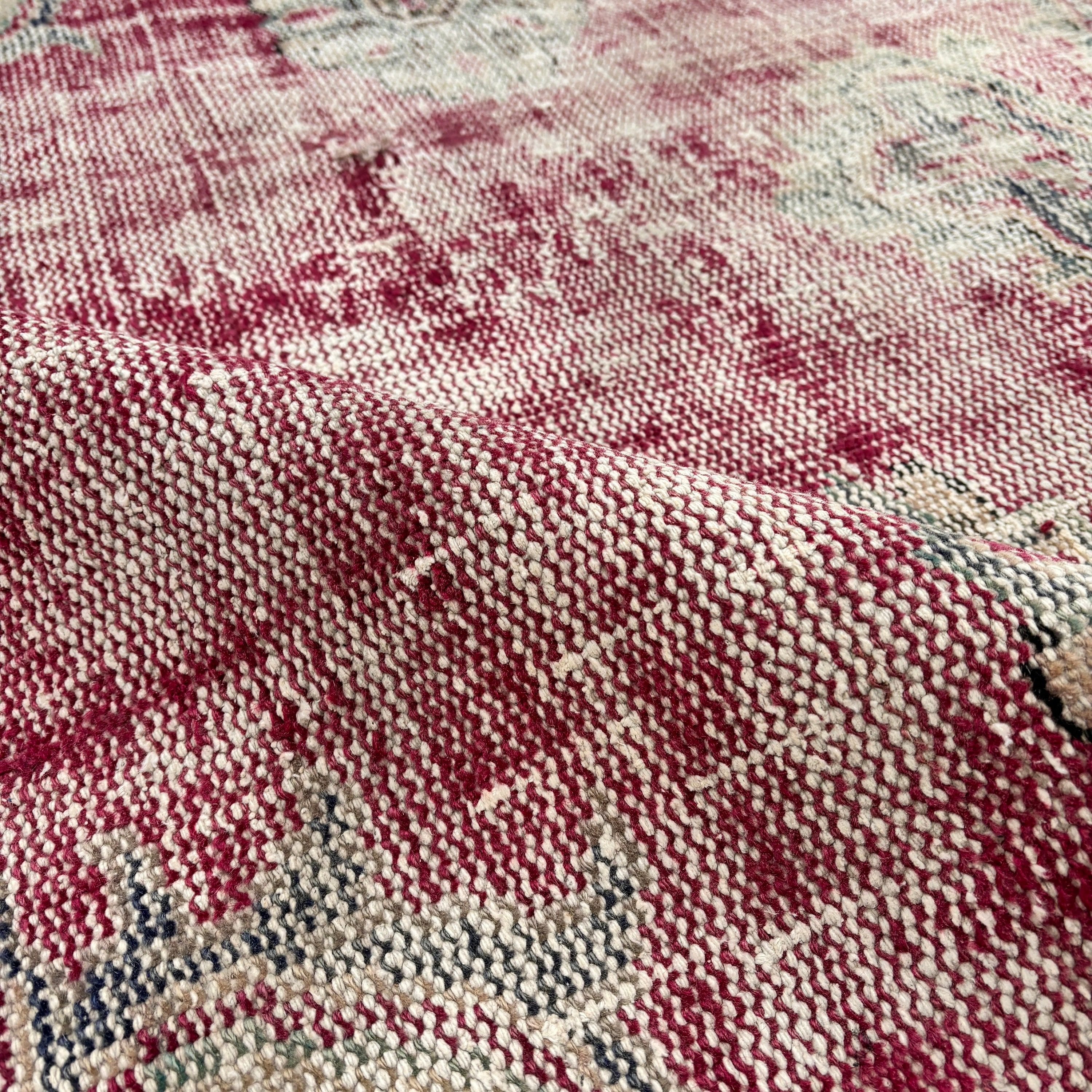 Pembe Oushak Halı, 3,9x7,3 ft Alan Halısı, Çocuk Odası Halıları, Nötr Halılar, Türk Halısı, Havalı Halılar, Oushak Alan Halısı, İç Mekan Halıları, Vintage Halılar