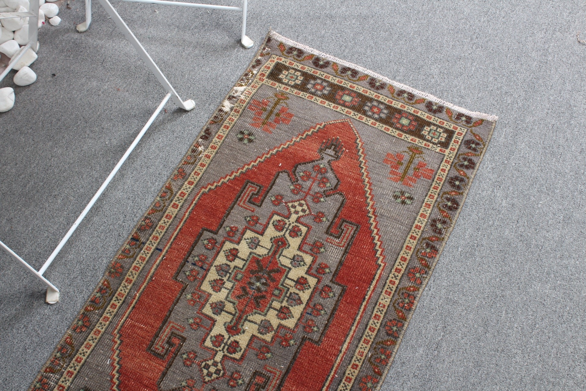 Oushak Halı, Vintage Halı, Çocuk Halısı, Araba Paspas Halıları, Türk Halıları, Eski Halı, Kırmızı Yün Halı, Mutfak Halıları, 1.7x3.4 ft Küçük Halı, Banyo Halıları