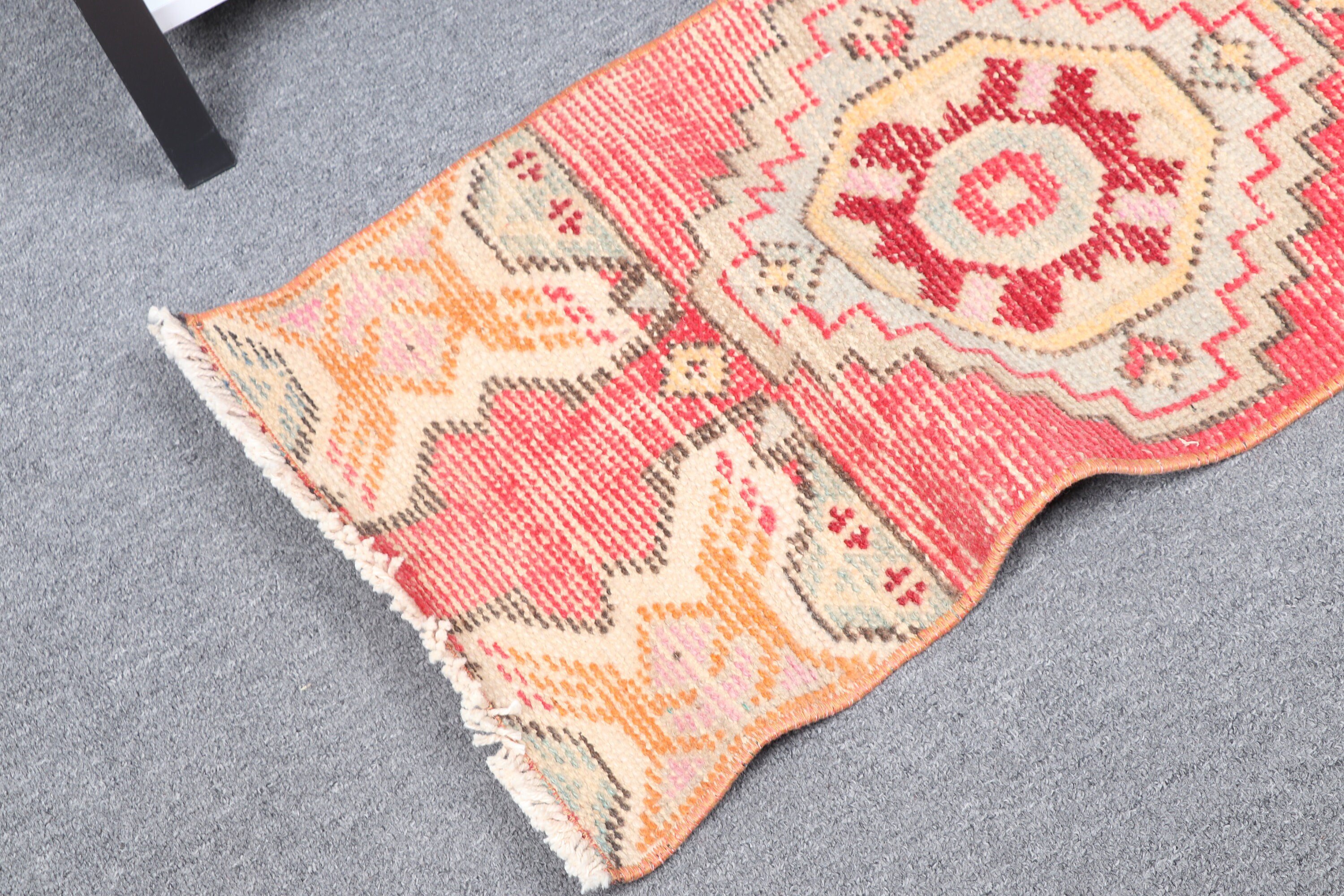 Cool Rug, Rugs for Bath, Turkish Rugs, Nursery Rug, Pink Antique Rugs, Vintage Rug, Entry Rug, 1.3x2.6 ft Small Rug, Dorm Rug