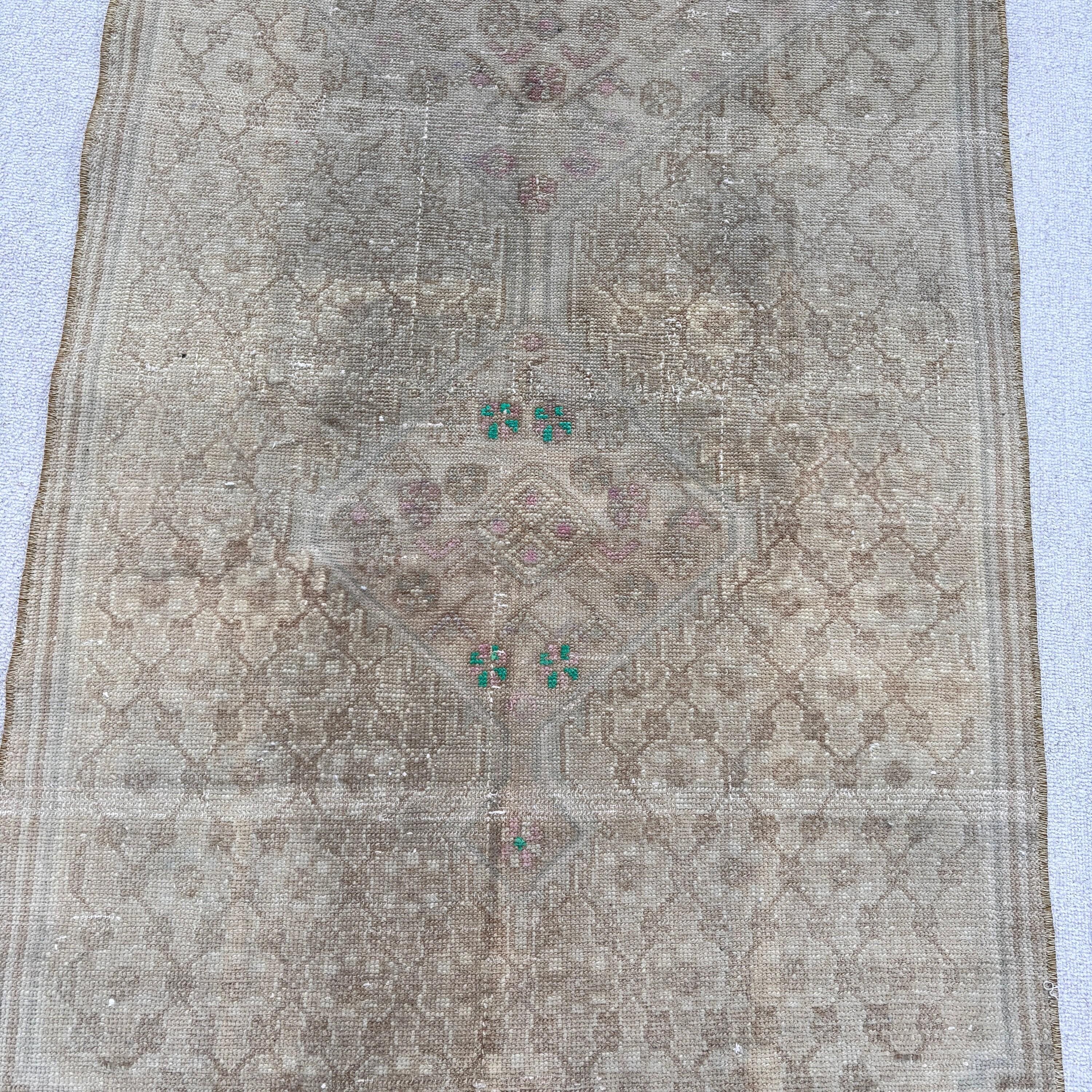 Vintage Halılar, Nötr Halı, 2.7x9 ft Runner Halı, Türk Halısı, Bej Düz Dokuma Halılar, Beni Ourain Runner için Halılar, Havalı Halı, Koridor Halıları