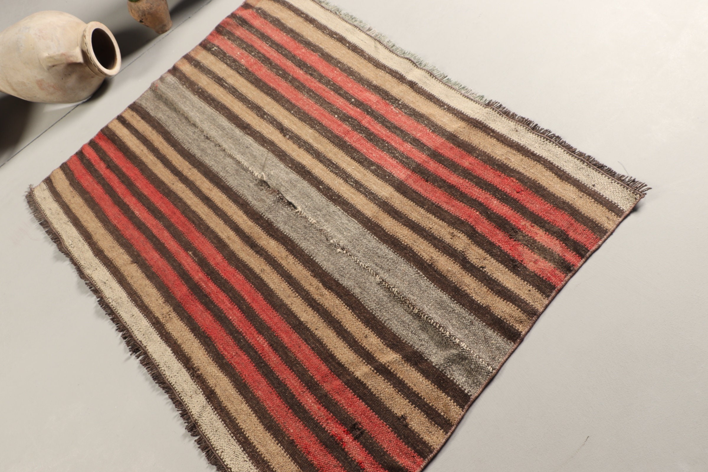 Türk Halıları, 4.8x3.5 ft Accent Halı, Yatak Odası Halıları, Oushak Halısı, Mutfak Halısı, Bej Ev Dekor Halıları, Vintage Halı, Kilim, Oryantal Halı