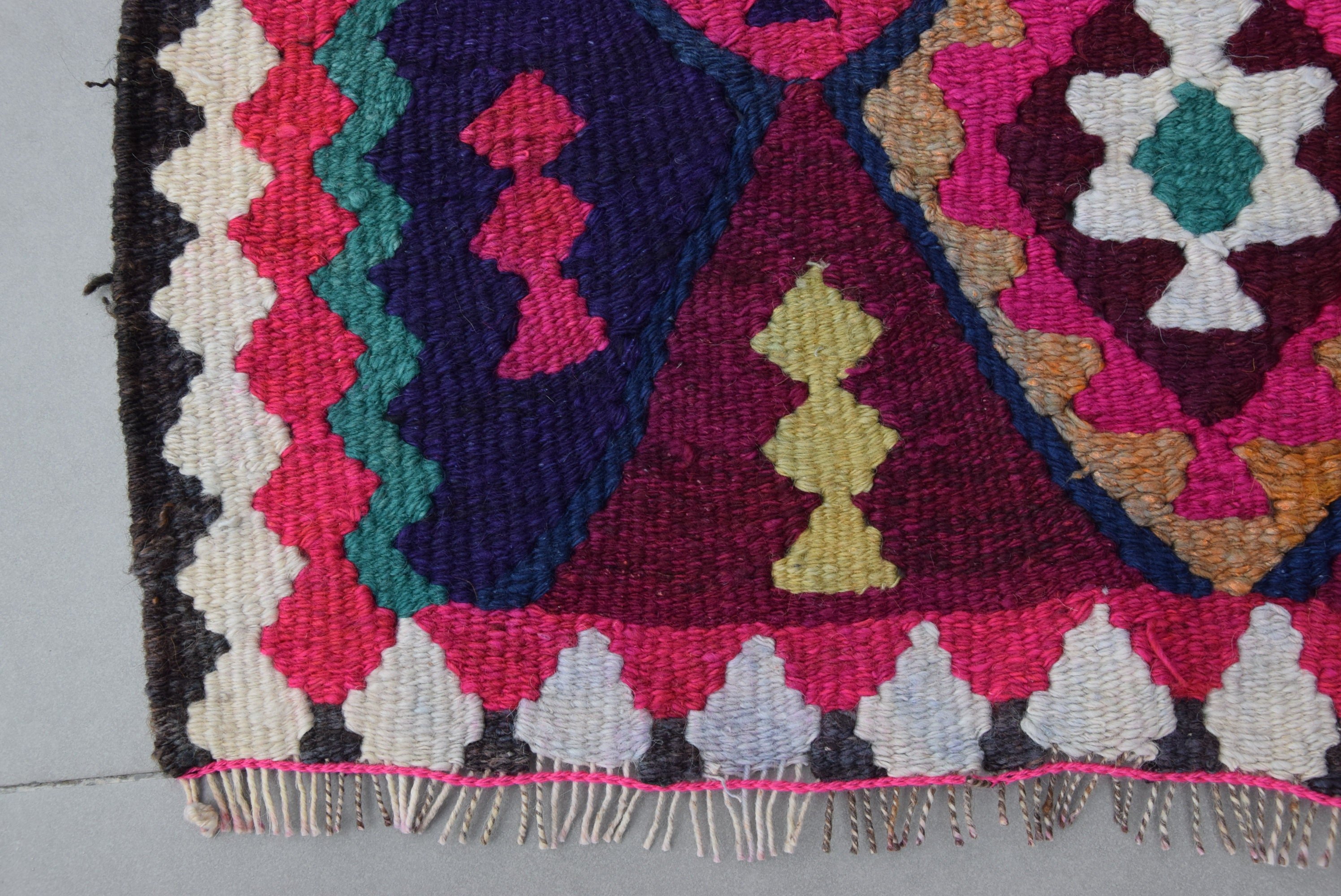 Kilim, Türk Halısı, 2.8x9.3 ft Runner Halıları, Pembe Anadolu Halısı, Koridor Halıları, Vintage Halı, Merdiven Halısı, Yer Halıları, Sanat Halısı, Fas Halısı