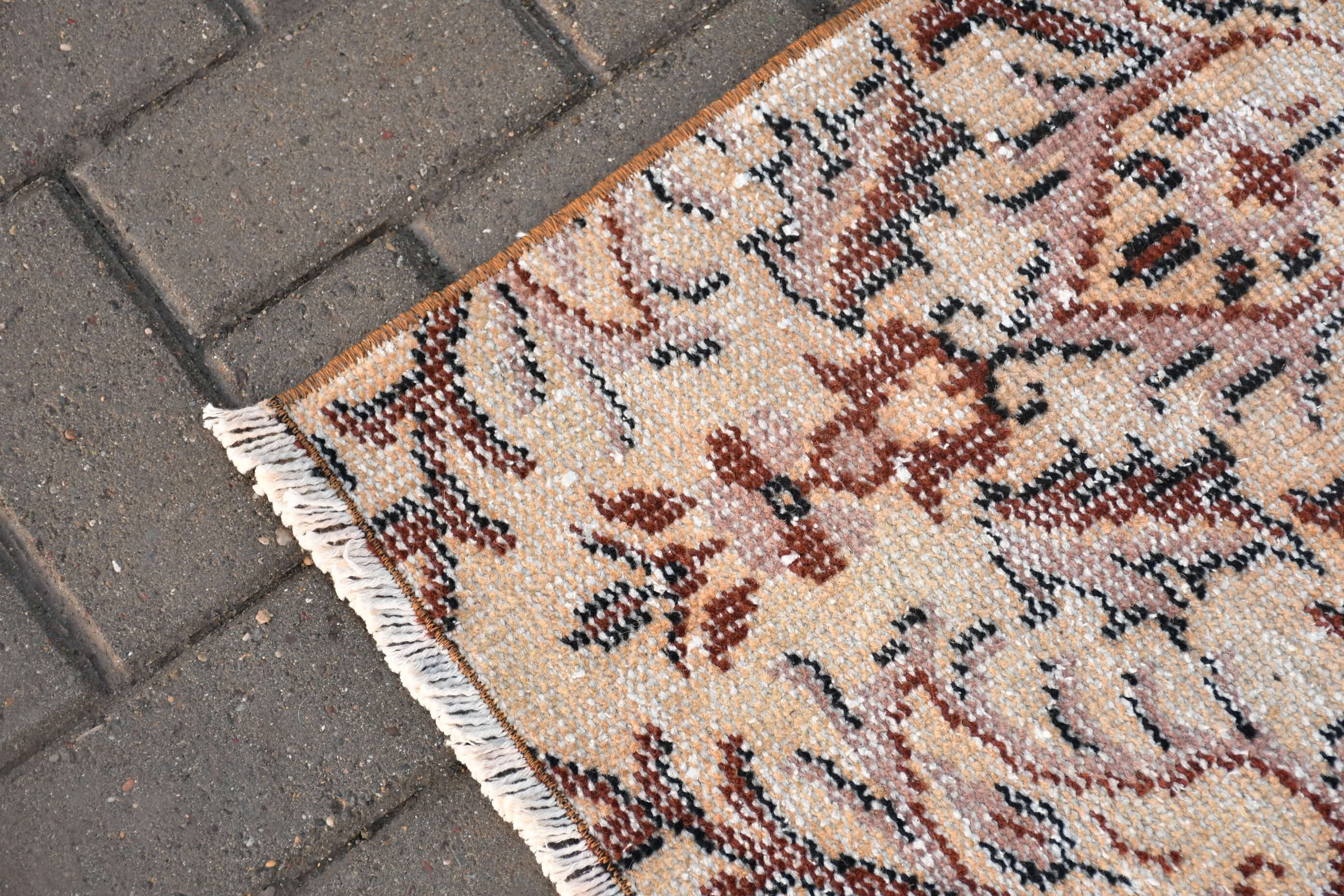 Kitchen Rug, Turkish Rugs, Bedroom Rug, Rugs for Nursery, Cool Rugs, Beige  3x6.5 ft Accent Rug, Vintage Rug