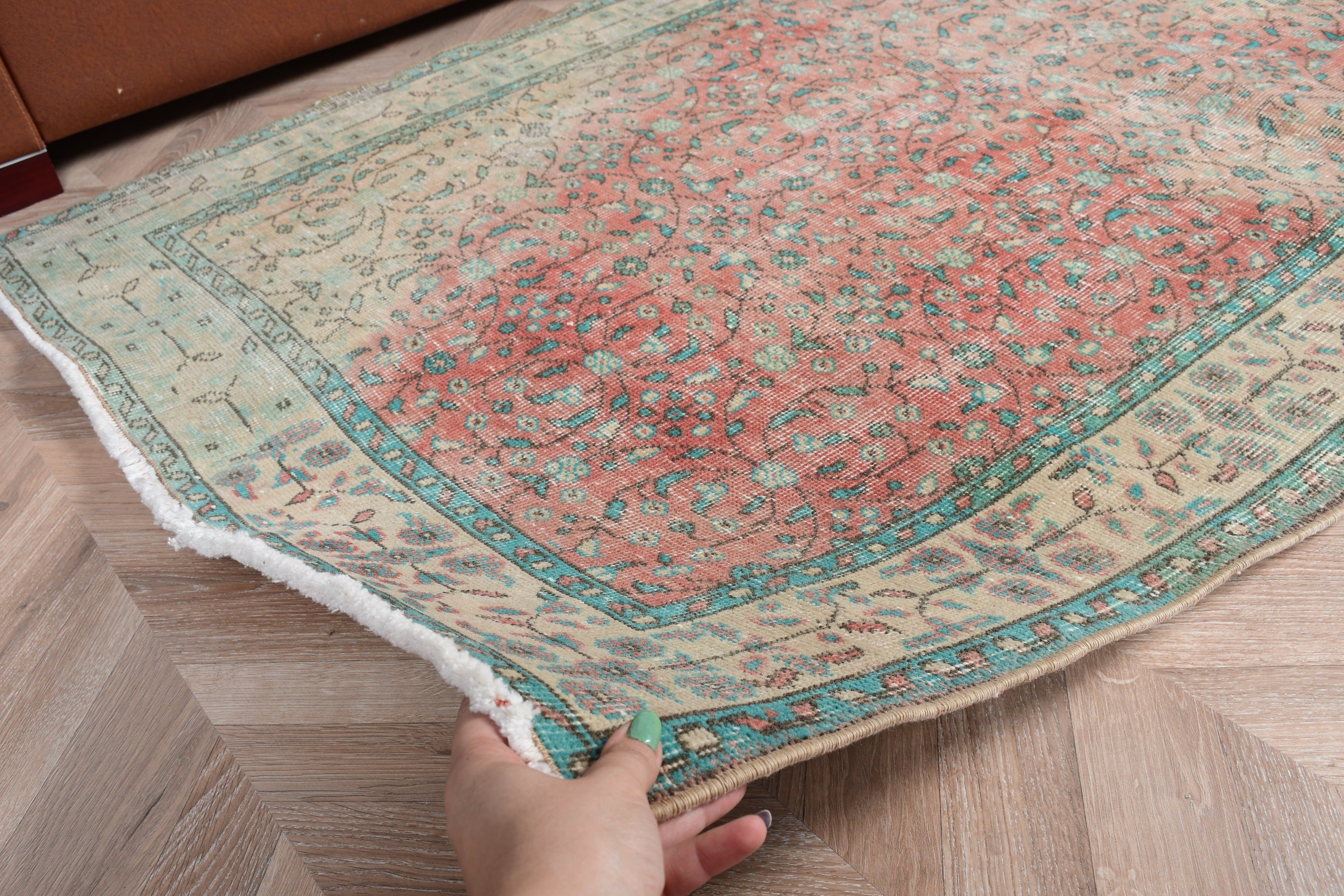Red Antique Rug, Vintage Rugs, Kitchen Rug, Outdoor Rug, Oushak Rug, Turkish Rug, 3.5x6.1 ft Accent Rugs, Bedroom Rugs, Anatolian Rugs