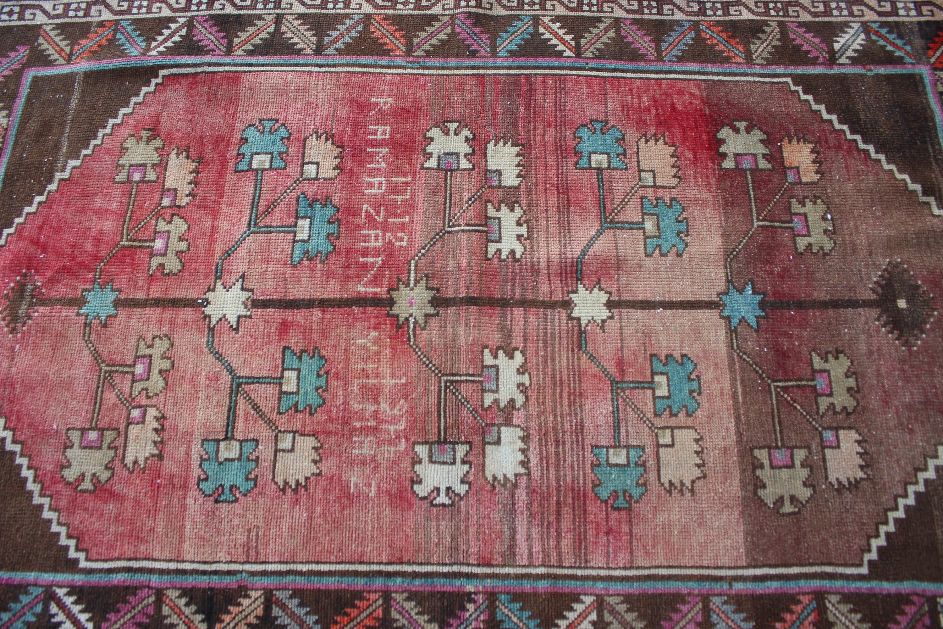 Nursery Rugs, Red  4x6.4 ft Area Rug, Cool Rug, Vintage Rugs, Rugs for Kitchen, Turkish Rugs, Bedroom Rug, Kitchen Rugs