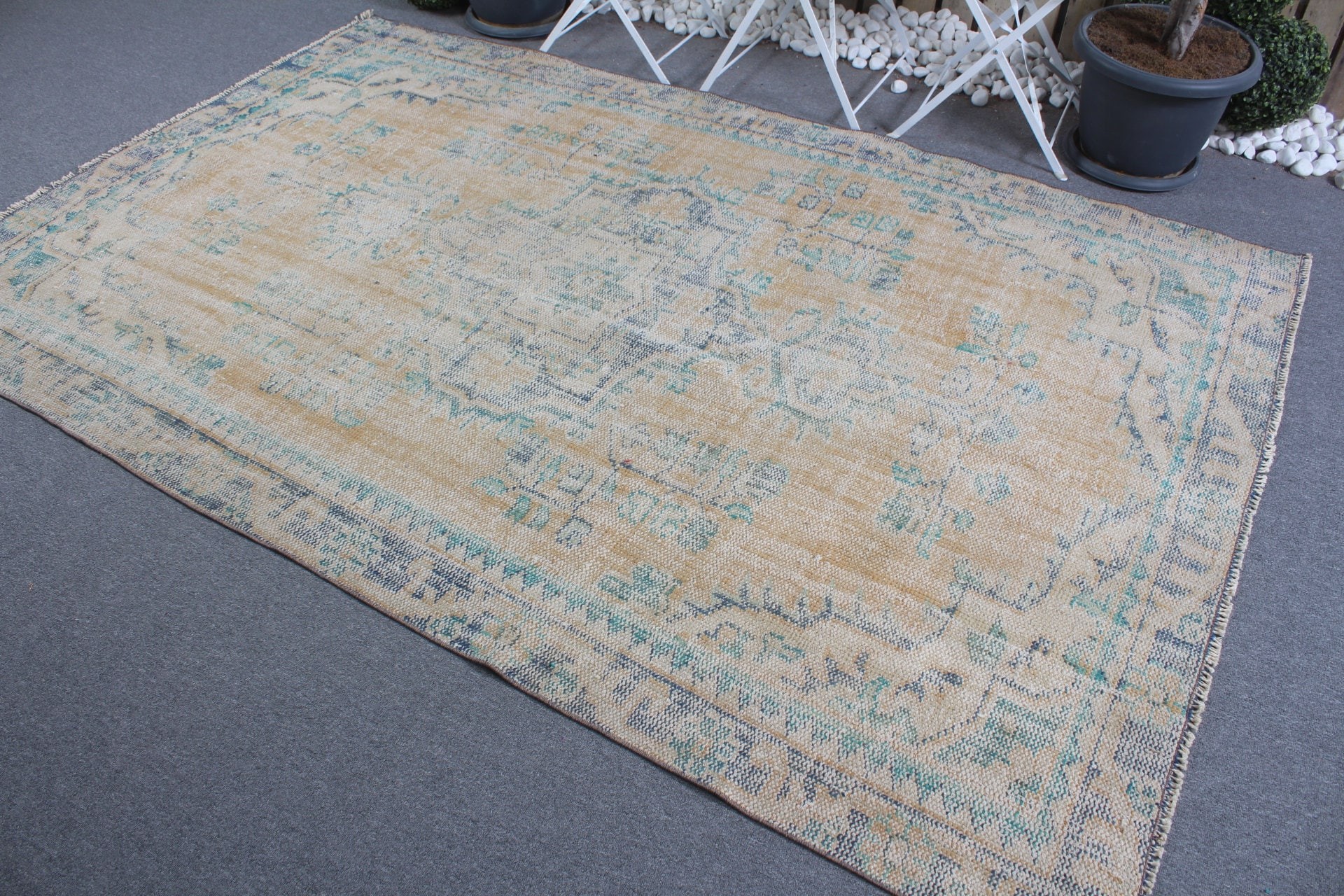 Orange Floor Rugs, Oriental Rugs, 5.6x8.5 ft Large Rug, Vintage Rug, Designer Rugs, Turkish Rug, Anatolian Rug, Salon Rug, Dining Room Rug