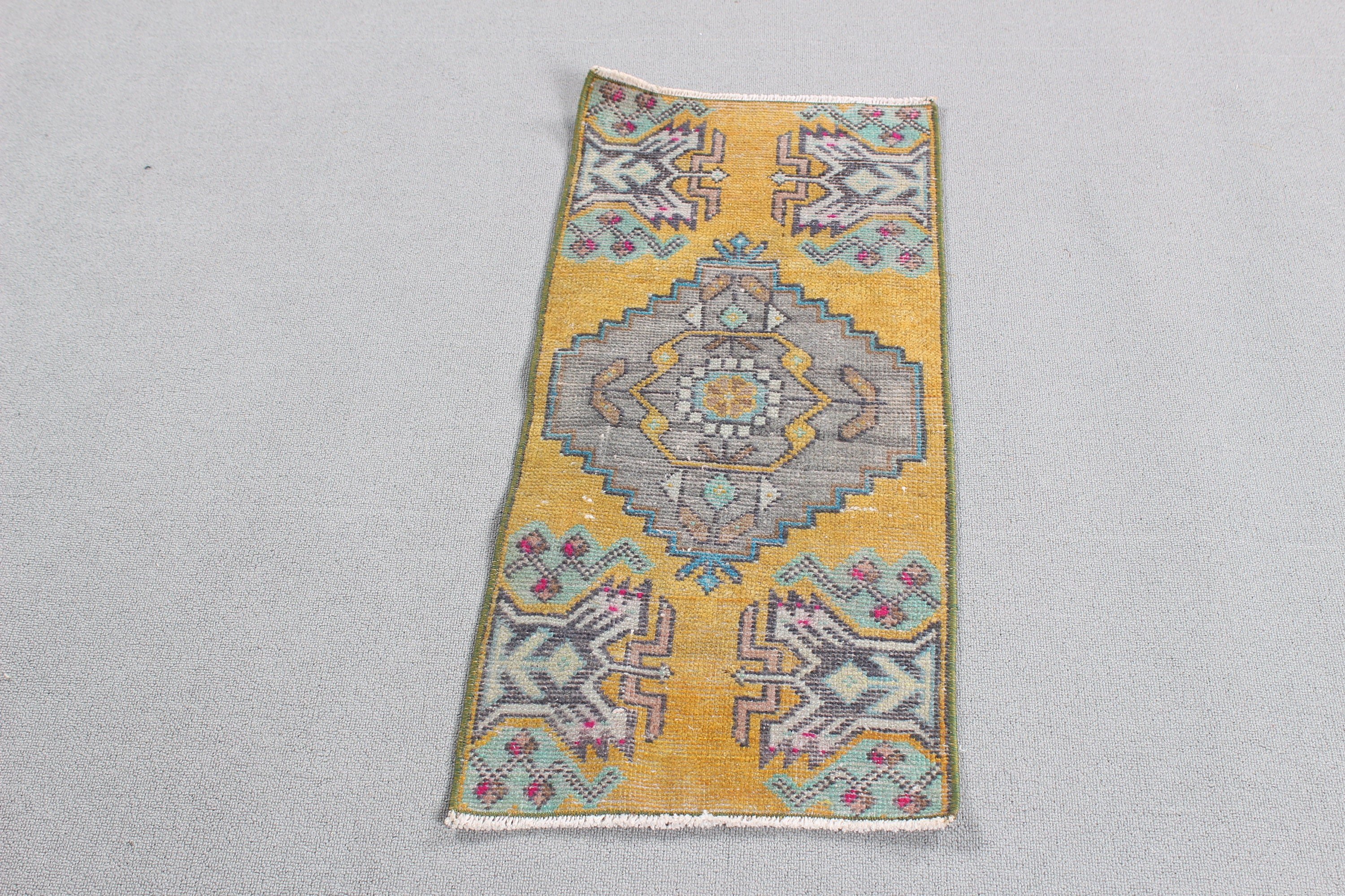 Çocuk Halıları, Boho Halılar, Yün Halı, Vintage Halılar, Mutfak Halıları, Küçük Boho Halılar, 1.3x2.9 ft Küçük Halılar, Türk Halıları, Gri Boho Halı