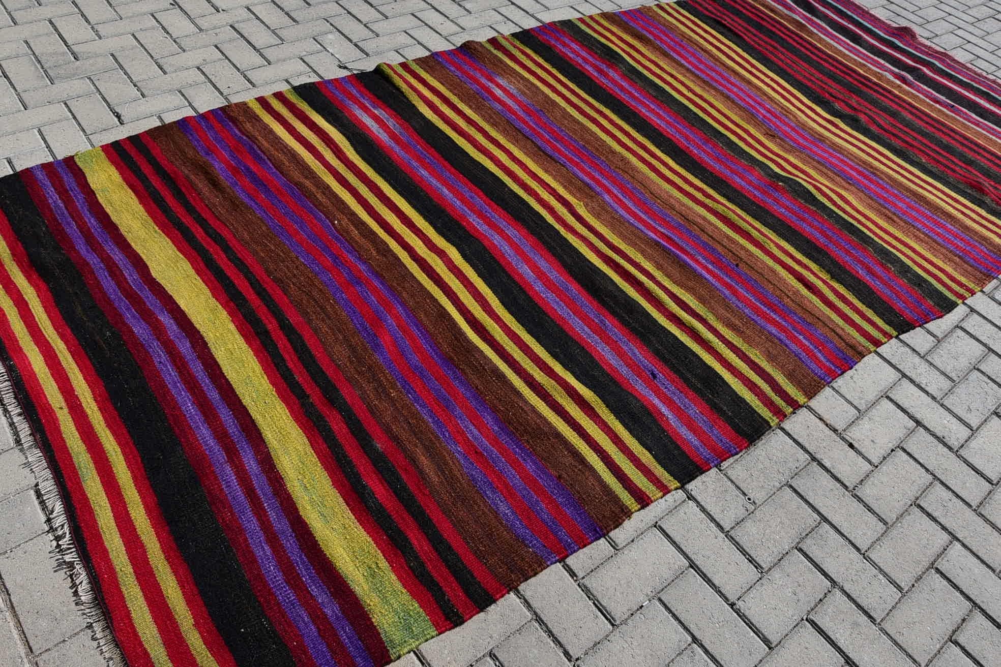Kitchen Rug, Kilim, Dining Room Rugs, Dorm Rug, Vintage Rug, Salon Rug, Rugs for Living Room, Turkish Rug, 5.2x11.8 ft Large Rug, Floor Rug