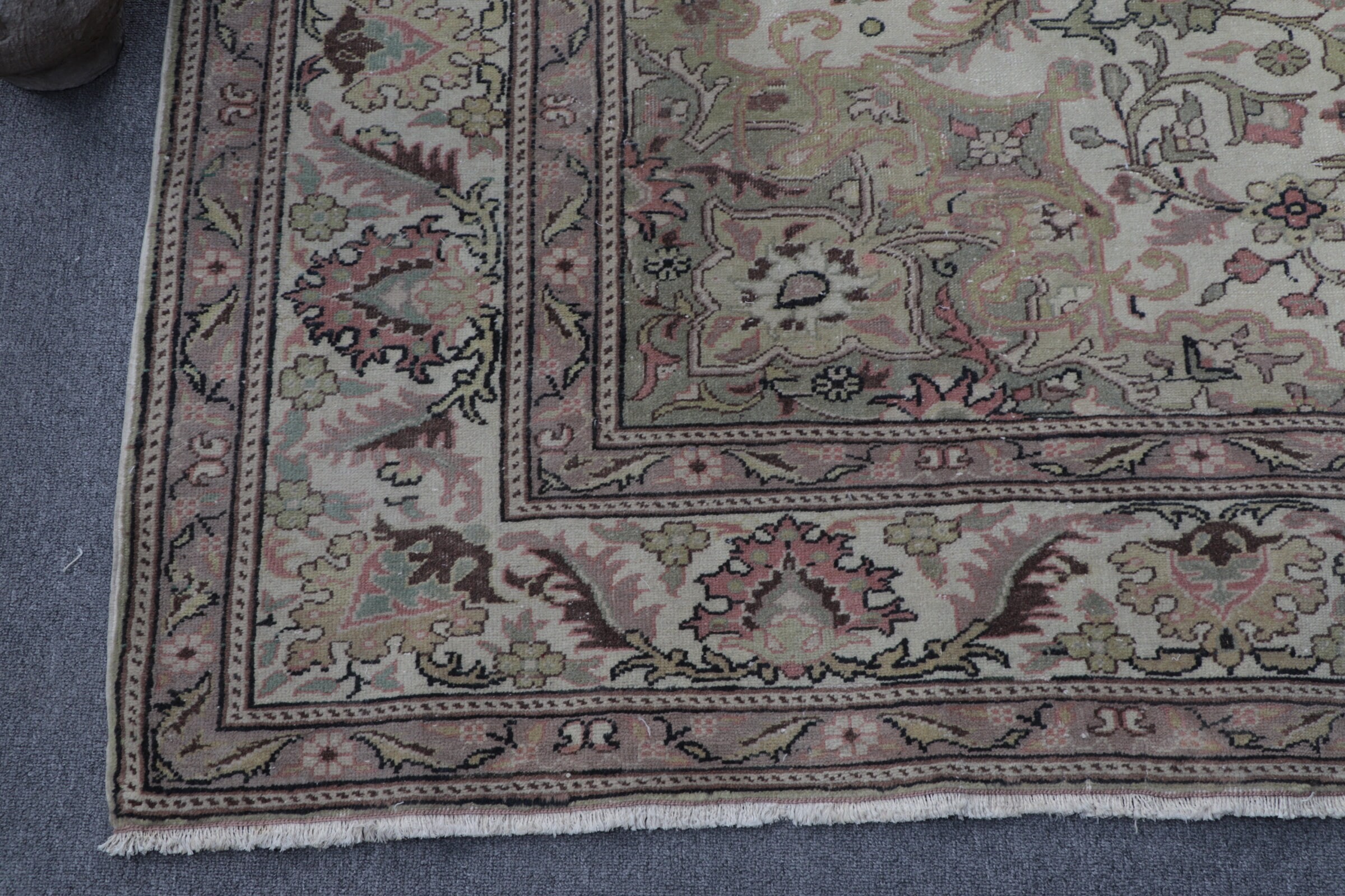 6.5x10.5 ft Büyük Halılar, Vintage Halı, Türk Halıları, Ev Dekorasyonu Halısı, Bej Yatak Odası Halısı, Etnik Halılar, Salon Halısı, Yatak Odası Halıları, Yer Halıları