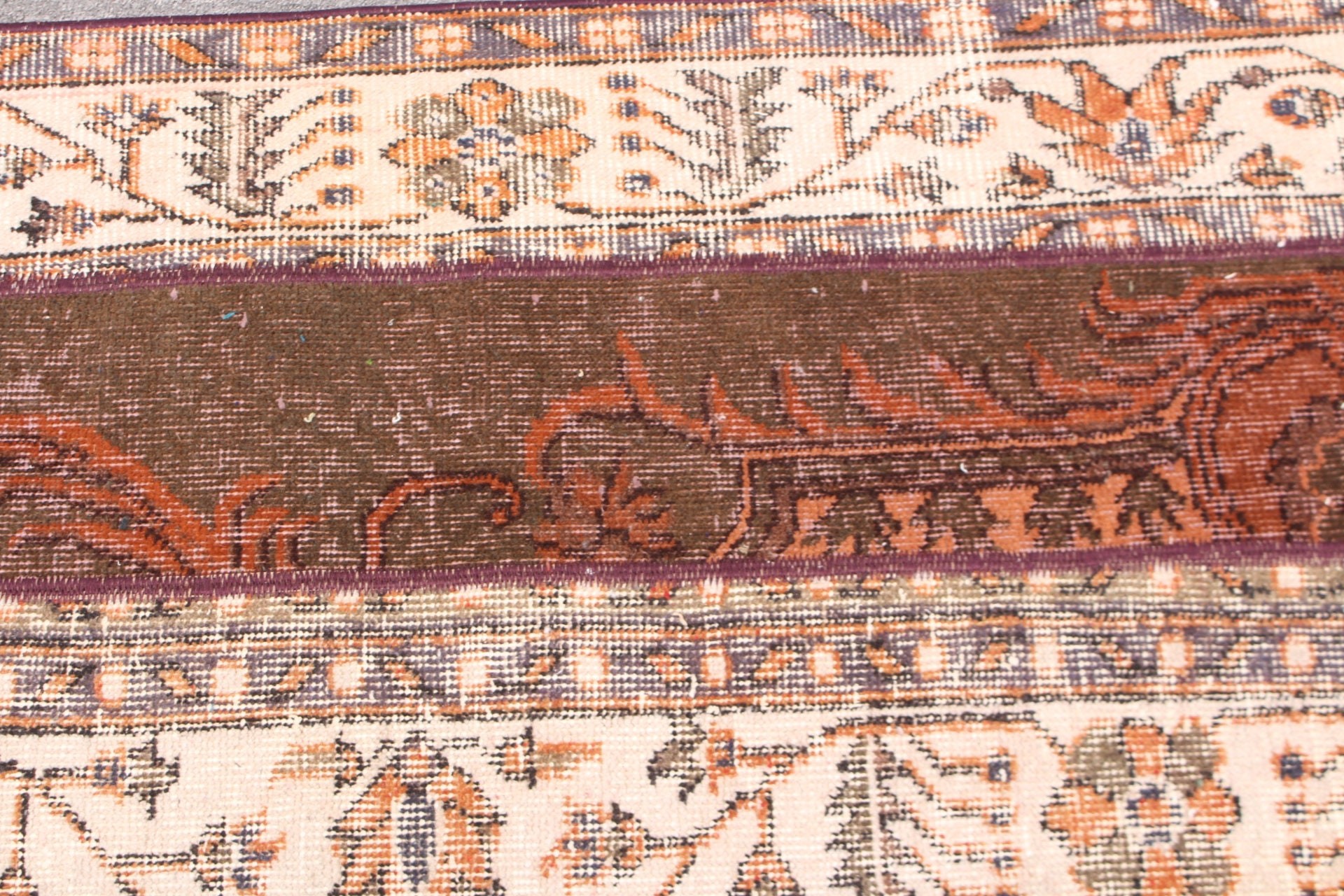 2x5.2 ft Runner Halıları, Koridor Halıları, Mutfak Halıları, Vintage Halı, Yatak Odası Halısı, Bej Yer Halıları, Ev Dekorasyonu Halıları, Türk Halısı, Parlak Halılar