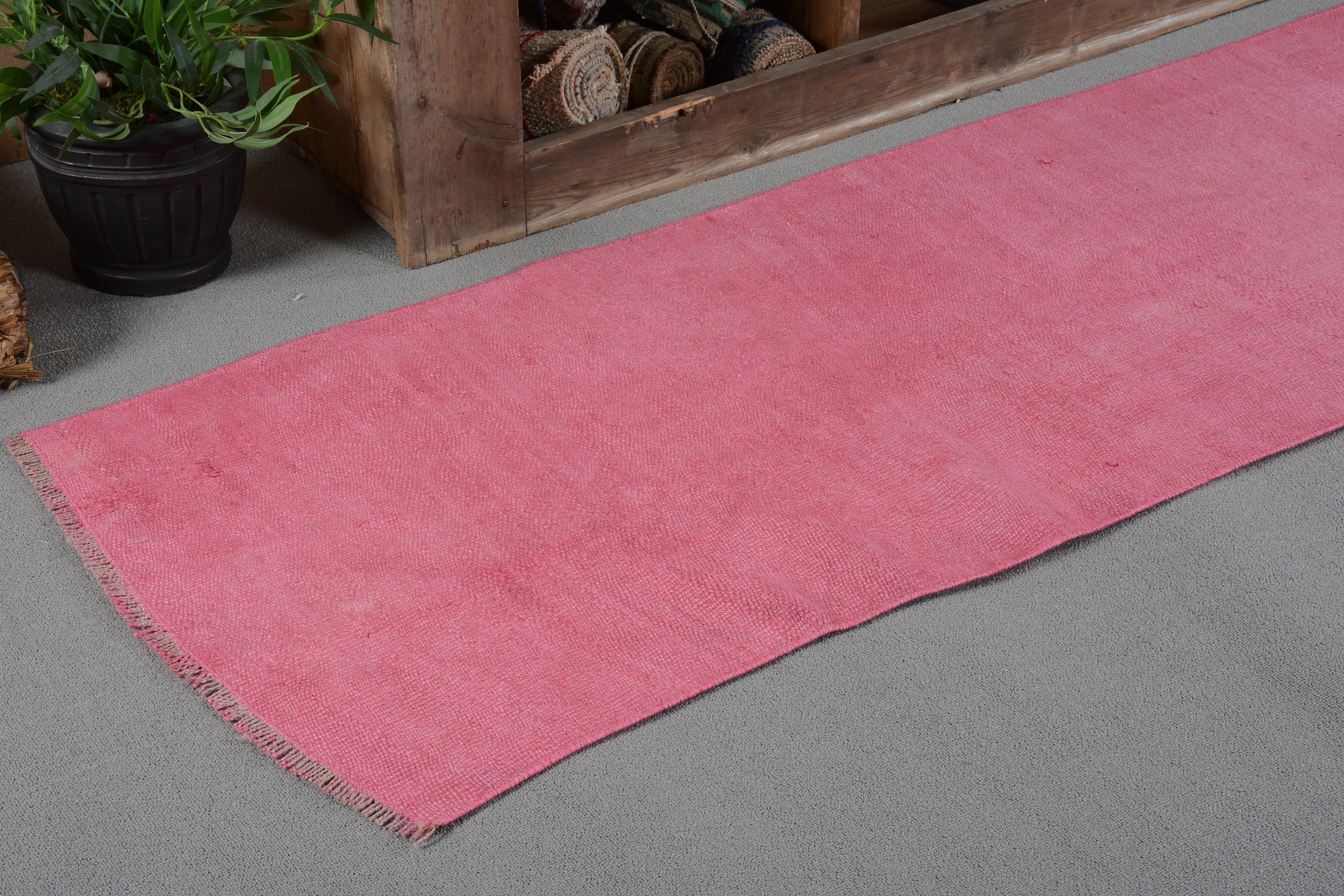 Rugs for Corridor, Corridor Rug, Outdoor Rug, 2.2x9.3 ft Runner Rug, Pink Anatolian Rug, Turkish Rug, Wool Rug, Oriental Rug, Vintage Rug