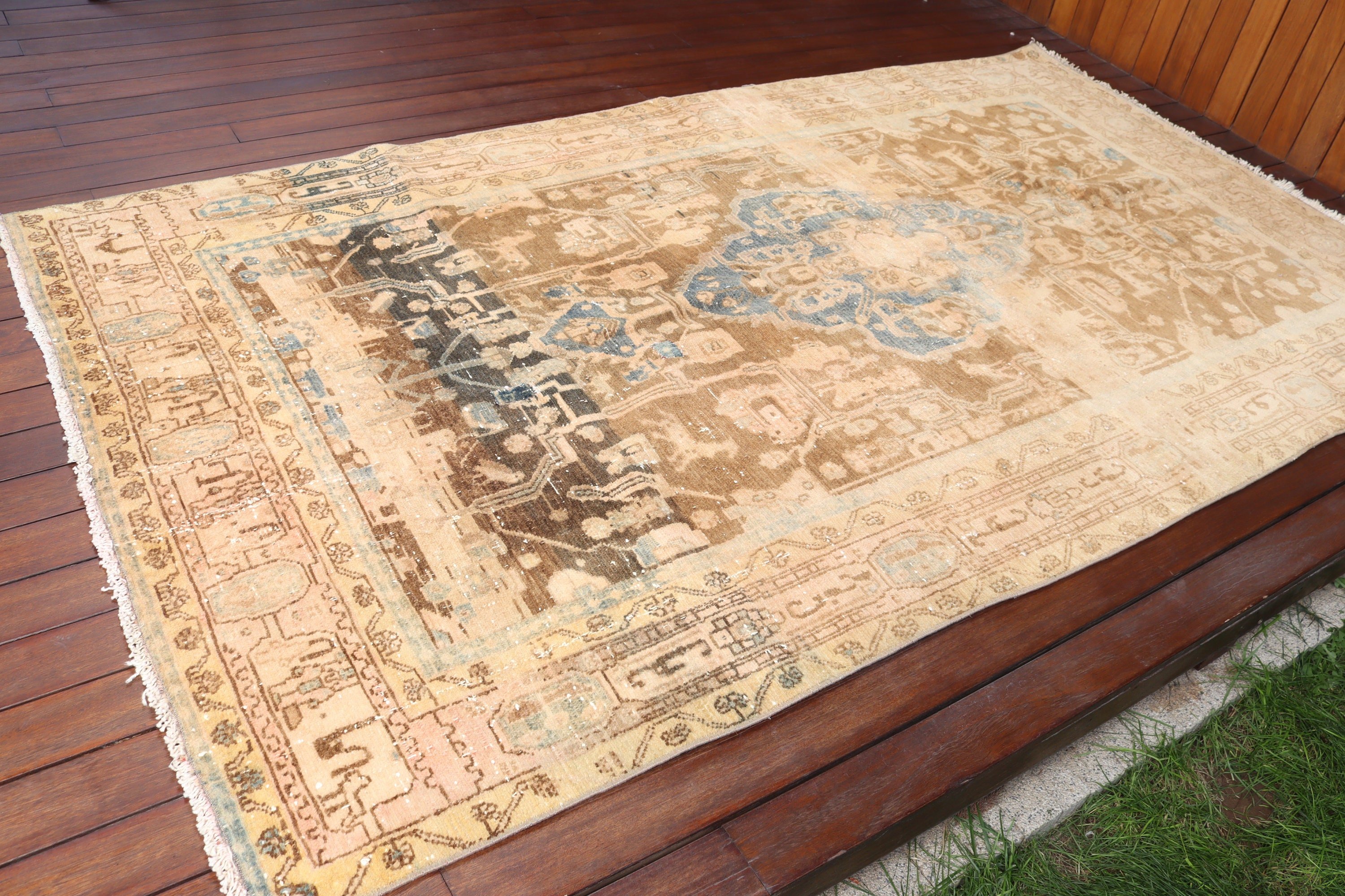 4.8x8.8 ft Büyük Halılar, Vintage Halı, Türk Halıları, Büyük Boho Halısı, Yatak Odası Halısı, Salon Halıları, Yer Halısı, Nötr Halı, Bej Açıklama Halısı