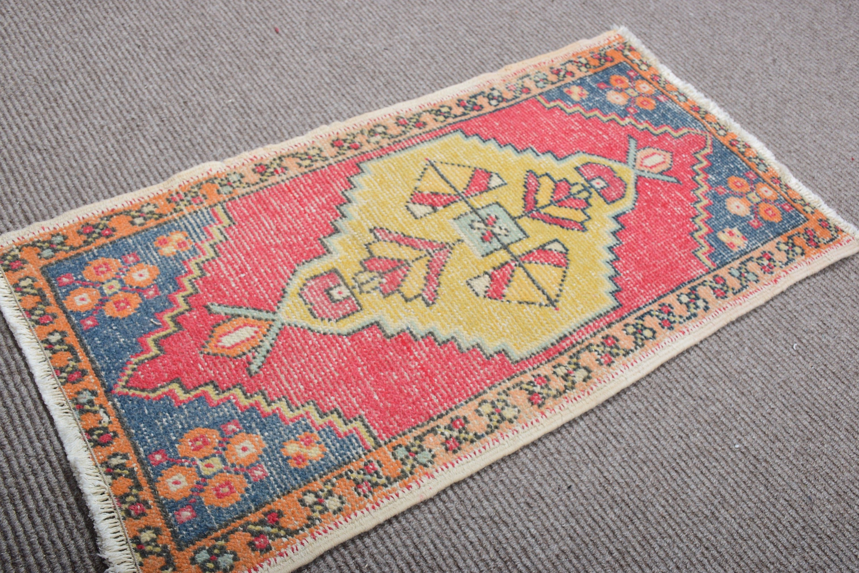 Ethnic Rugs, Small Vintage Rugs, Vintage Rugs, Yellow Oriental Rug, Flatweave Rug, Turkish Rugs, Statement Rugs, 1.6x3.1 ft Small Rugs