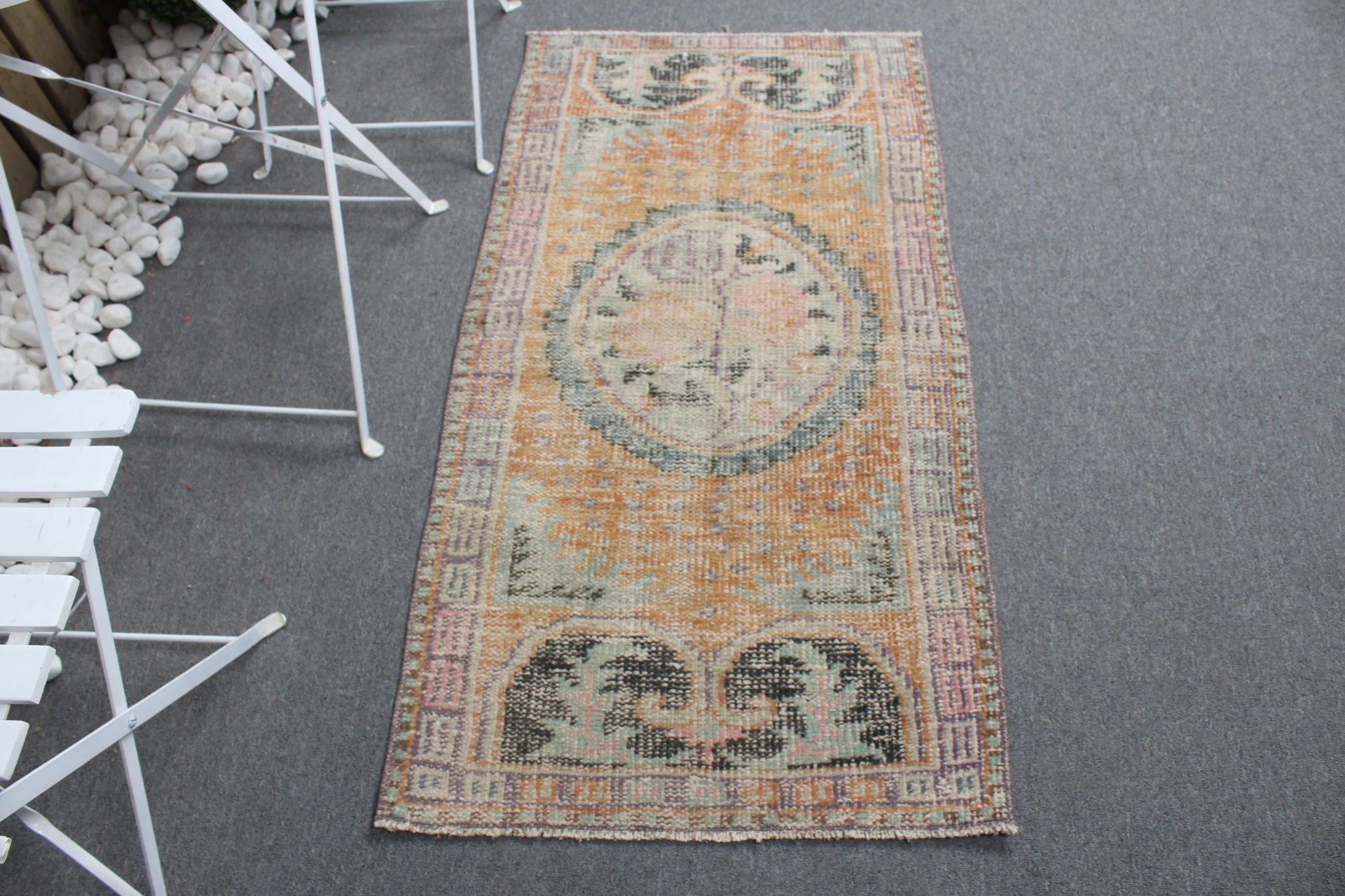 Orange Bedroom Rugs, Abstract Rug, Floor Rug, 2.3x4.3 ft Small Rugs, Wall Hanging Rug, Oushak Rugs, Entry Rug, Vintage Rugs, Turkish Rug