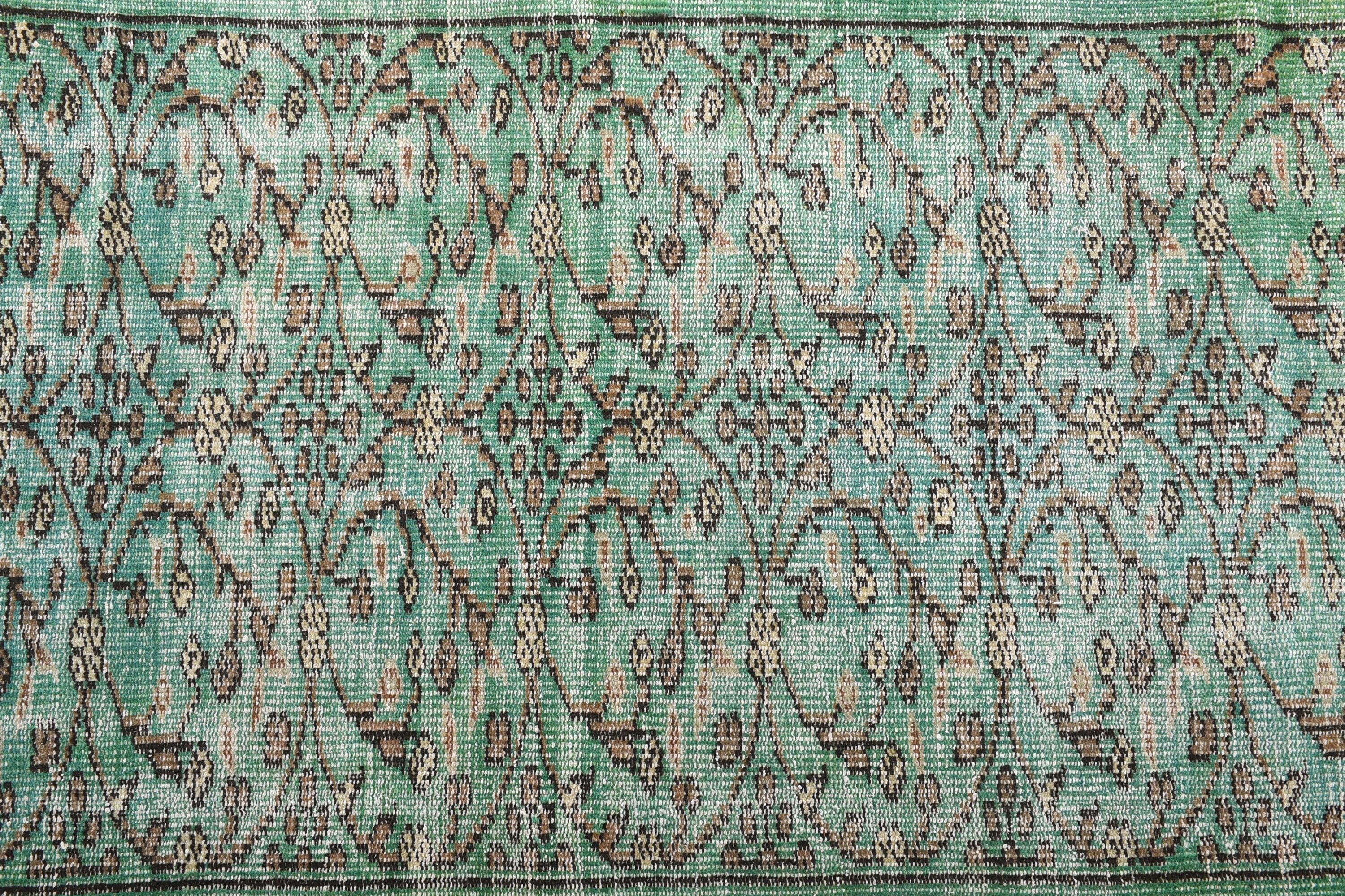 Vintage Rugs, Kitchen Rugs, Nursery Rug, Abstract Rugs, Bedroom Rug, Turkish Rugs, Rugs for Bedroom, 3.1x6.4 ft Accent Rugs, Green Cool Rug