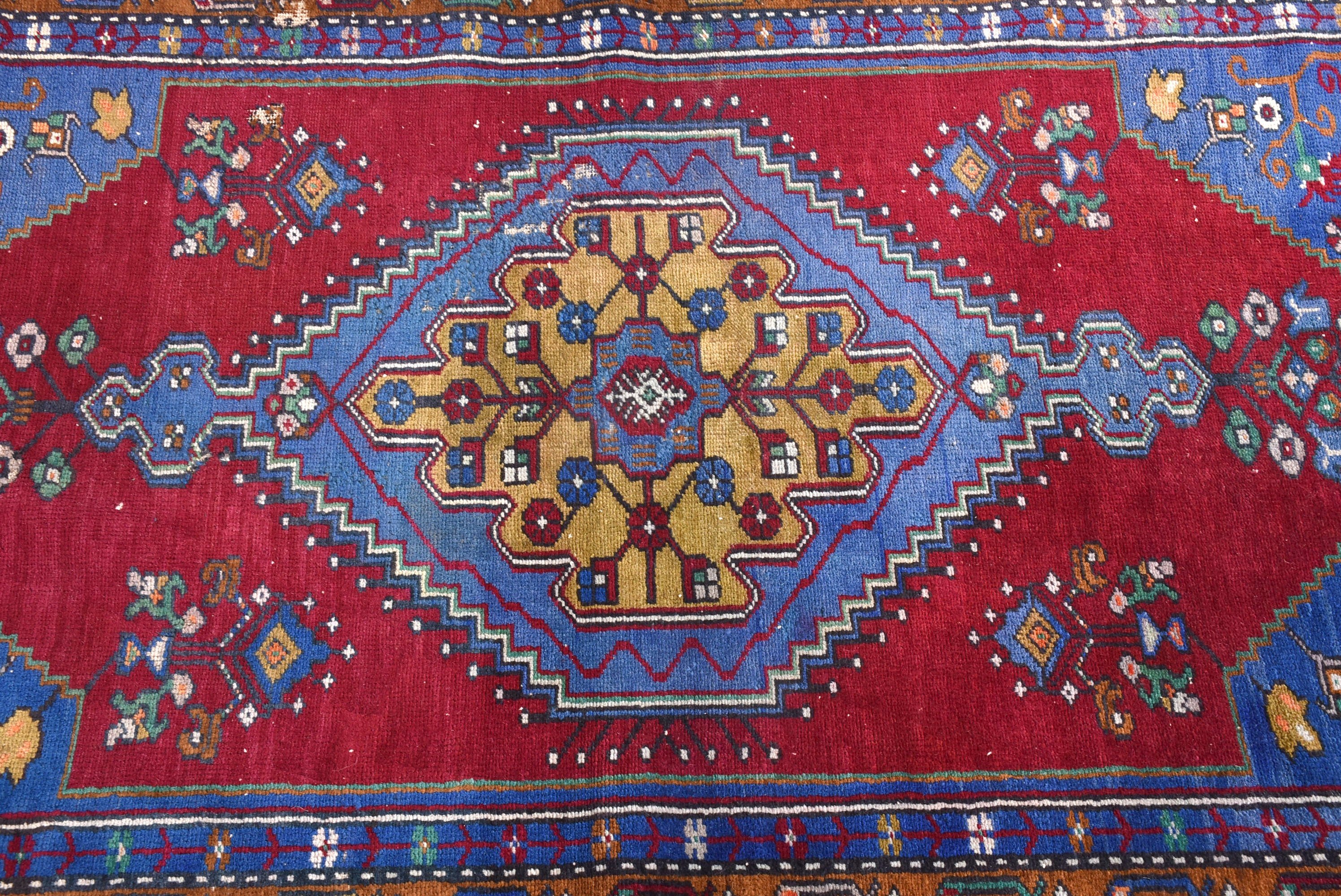 Vintage Halı, Dekoratif Halılar, 2,7x6,6 ft Aksan Halısı, Kırmızı Anadolu Halısı, Kabile Halıları, Türk Halısı, Açıklama Halısı, Modern Halılar, Çocuk Halısı