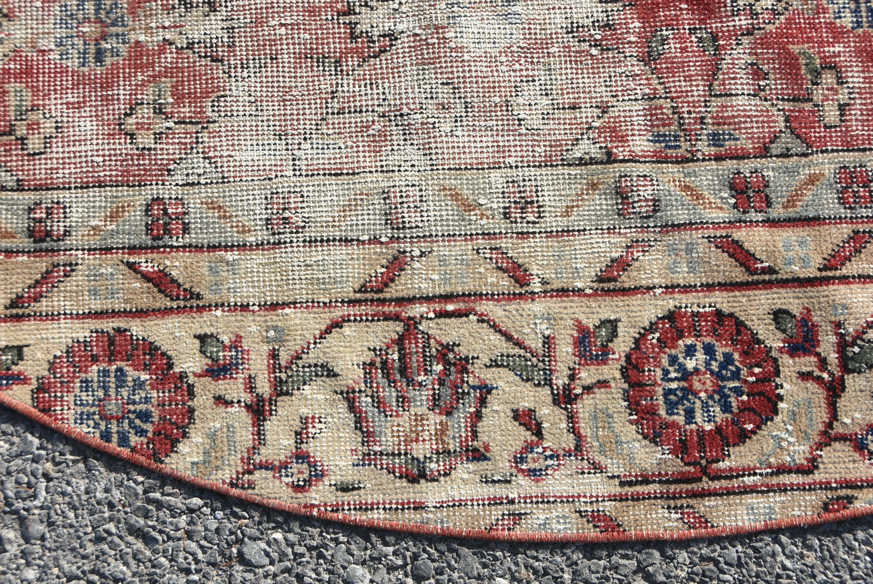 Turkish Rugs, 6.2x6.2 ft Area Rug, Nursery Rug, Old Rugs, Indoor Rug, Red Wool Rug, Rugs for Area, Moroccan Rug, Vintage Rug