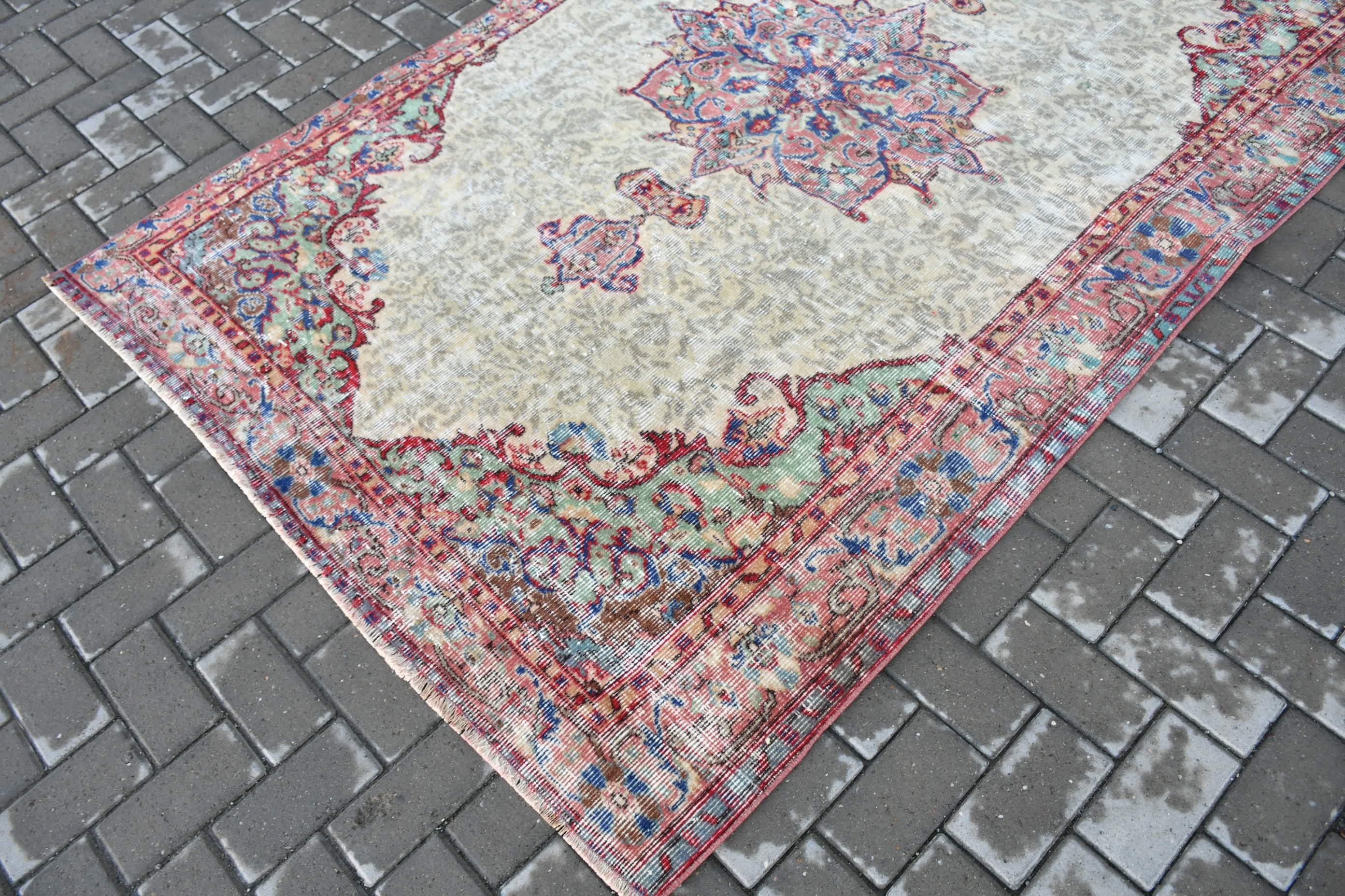 Ev Dekor Halısı, Türk Halısı, Antika Halılar, Tasarımcı Halısı, Yer Halısı, Oturma Odası Halıları, Yeşil Oryantal Halı, Vintage Halılar, 4,9x8,1 ft Alan Halısı