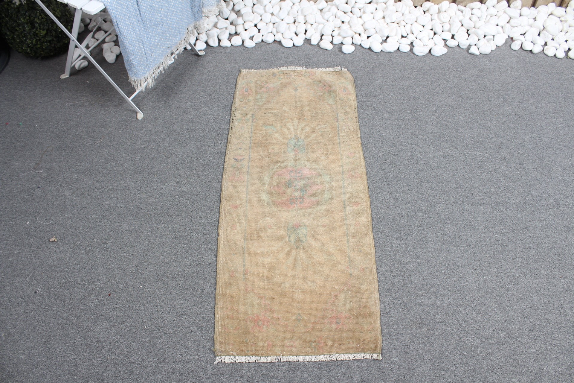 Türk Halısı, 1.4x3.4 ft Küçük Halı, Kabile Halısı, Vintage Halılar, Antika Halı, Kahverengi Ev Dekor Halısı, Çocuk Odası Halıları, Duvara Asılı Halı, Yer Halısı