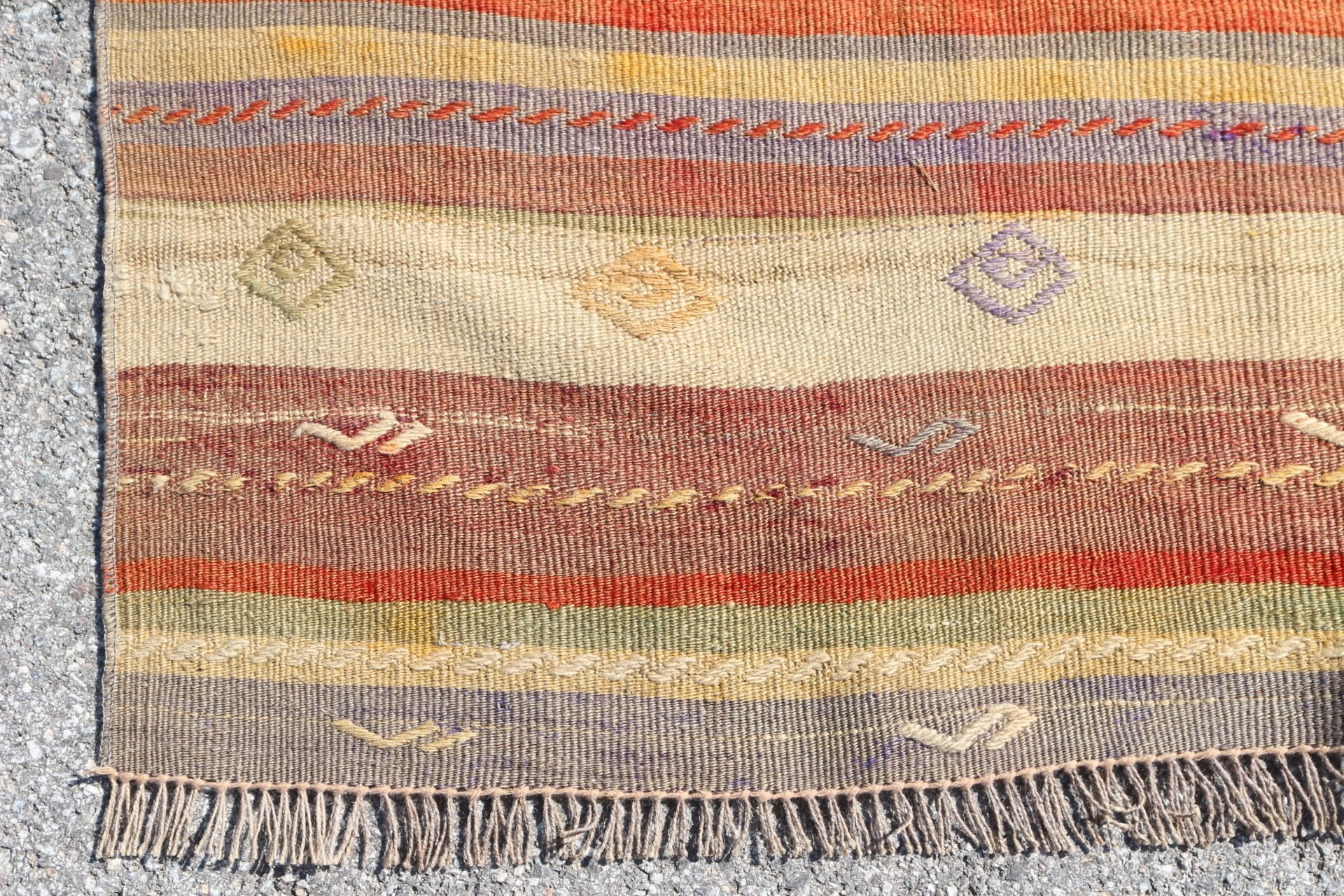 Anadolu Kilim, Mutfak Kilim, Yolluk Kilim, Sarı Antik Kilim, 76x215 cm Yolluk Kilim, Merdiven Kilim, Merdiven Kilim, Nostaljik Kilim