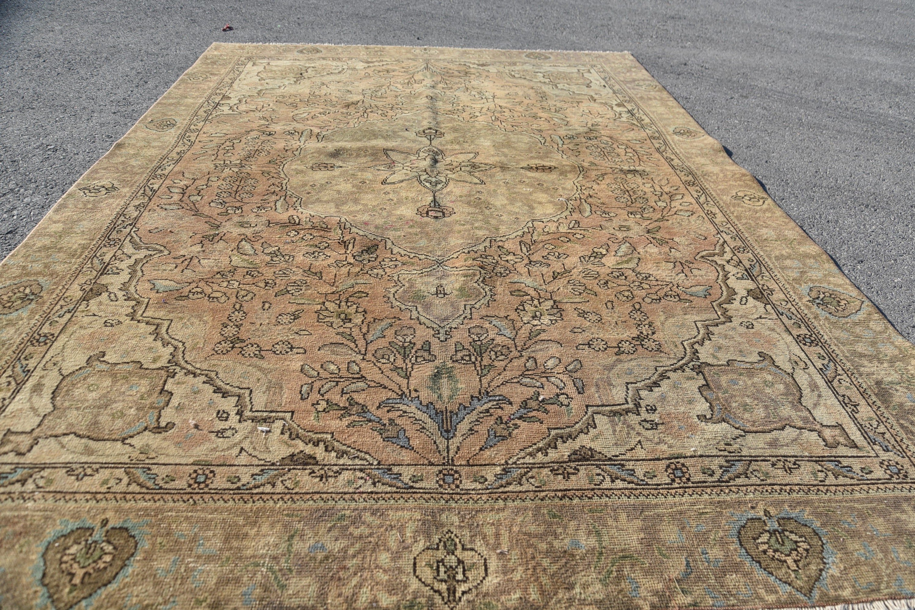 Vintage Halı, Salon Halıları, Eski Halı, Yemek Odası Halıları, Türk Halısı, Yemek Odası Halıları, 5.9x8.8 ft Büyük Halı, Ev Dekorasyonu Halısı, Renkli Halı