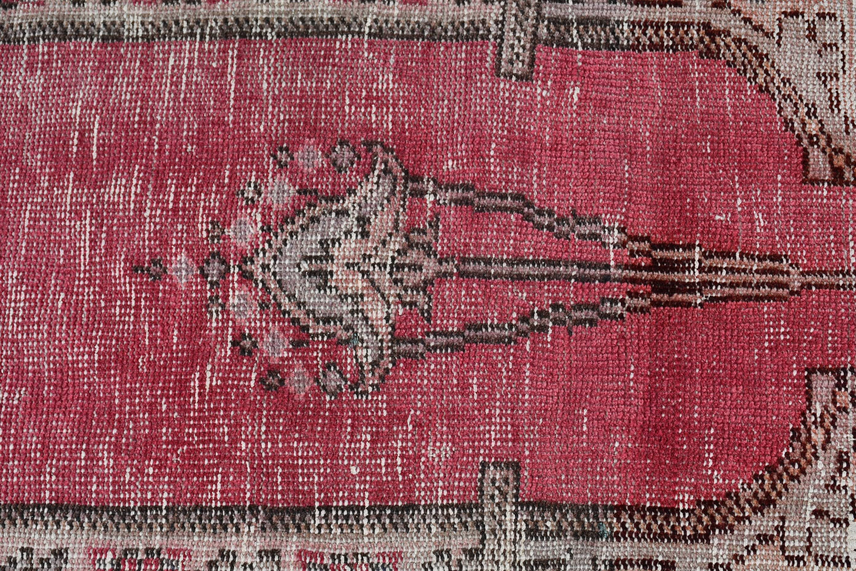 Moroccan Rugs, Rugs for Entry, Red  2.5x4.7 ft Small Rug, Oriental Rugs, Bath Rug, Vintage Rugs, Door Mat Rug, Turkish Rug