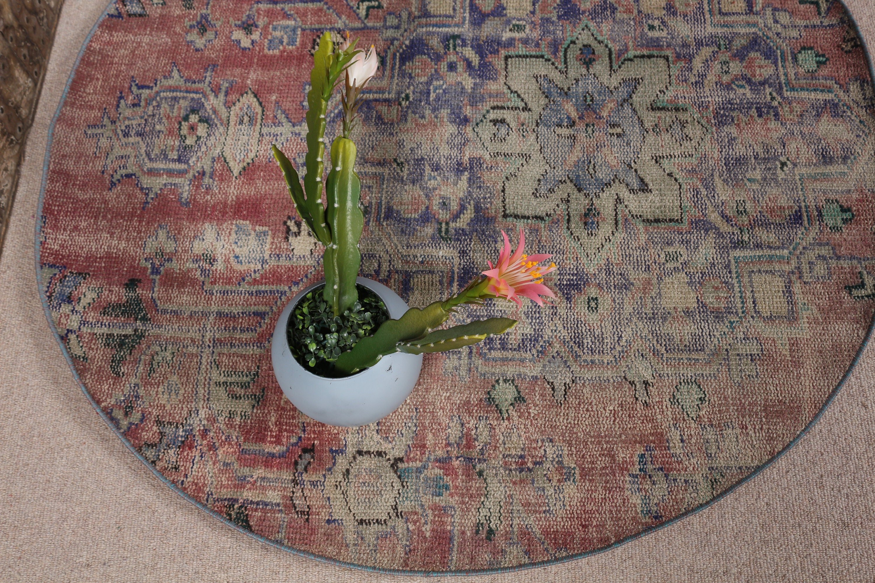 Nursery Rug, Cool Rug, Red Bedroom Rug, 4x4 ft Accent Rug, Dorm Rugs, Turkish Rug, Rugs for Kitchen, Vintage Rug, Home Decor Rug, Entry Rug