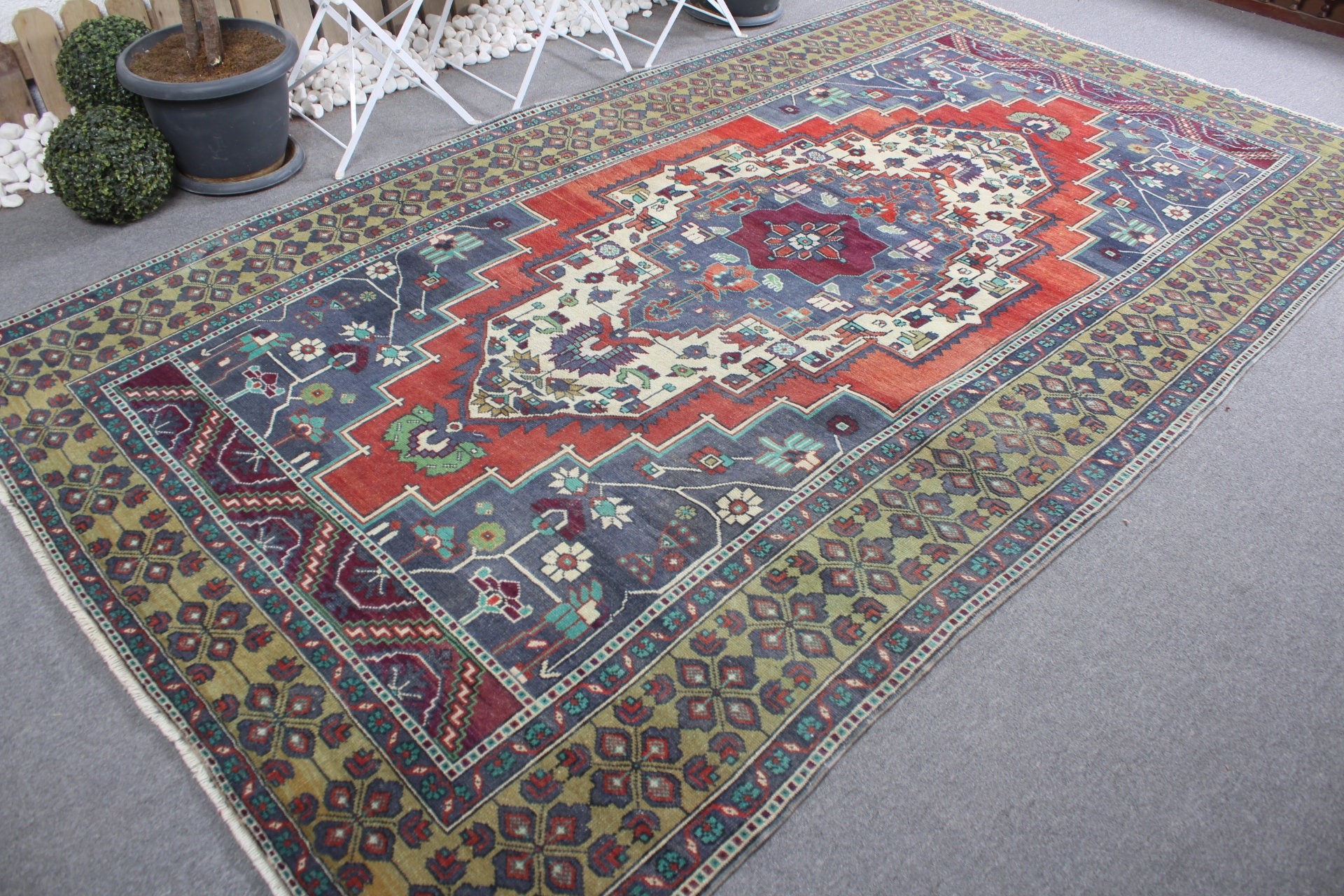 Office Rug, Red Bedroom Rug, Dining Room Rug, 6x11.3 ft Large Rugs, Turkish Rug, Floor Rug, Vintage Rug, Living Room Rug