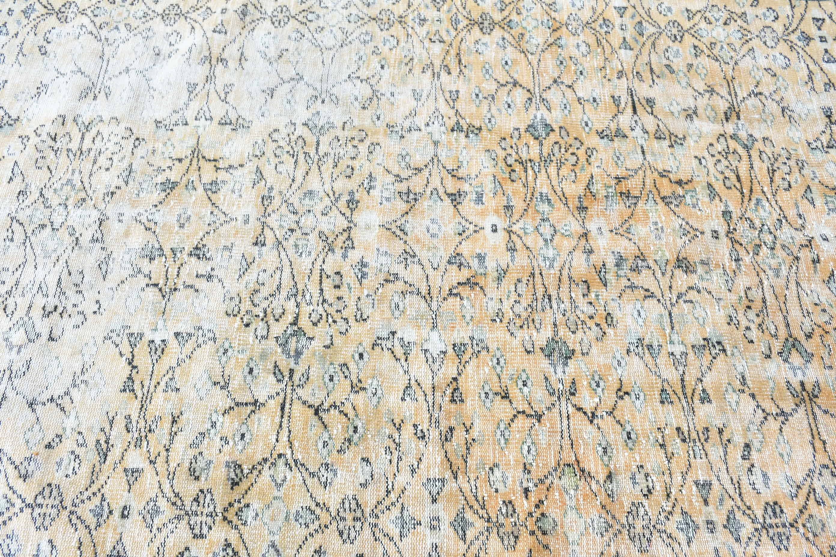 Beige Oushak Rug, Rugs for Salon, Turkish Rugs, Bedroom Rug, 5.5x9.1 ft Large Rug, Oushak Rug, Vintage Rug, Moroccan Rug, Living Room Rug