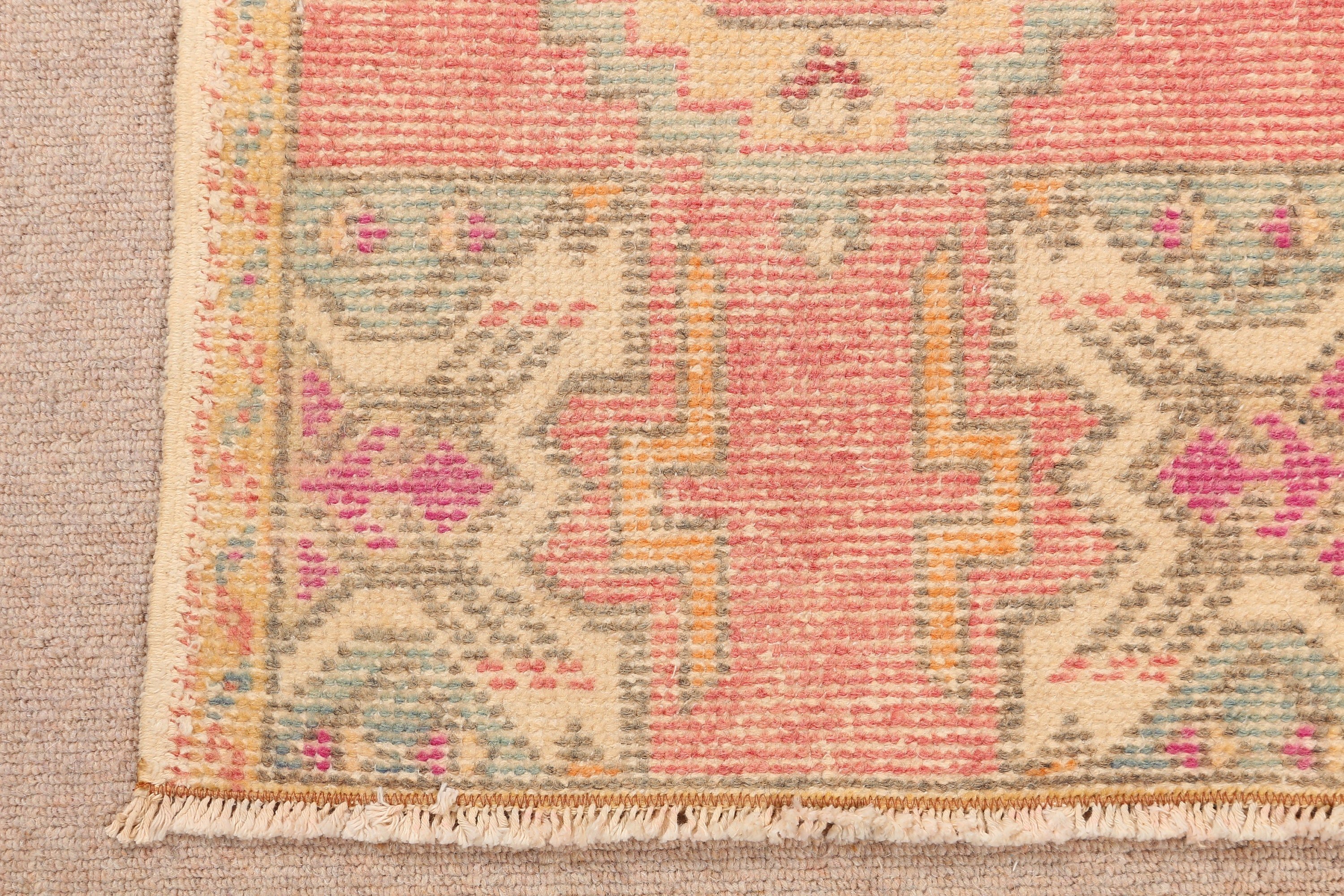 Antique Rugs, Turkish Rugs, Vintage Rug, Rugs for Entry, Pink Floor Rug, Kitchen Rug, Door Mat Rug, 1.6x2.8 ft Small Rugs