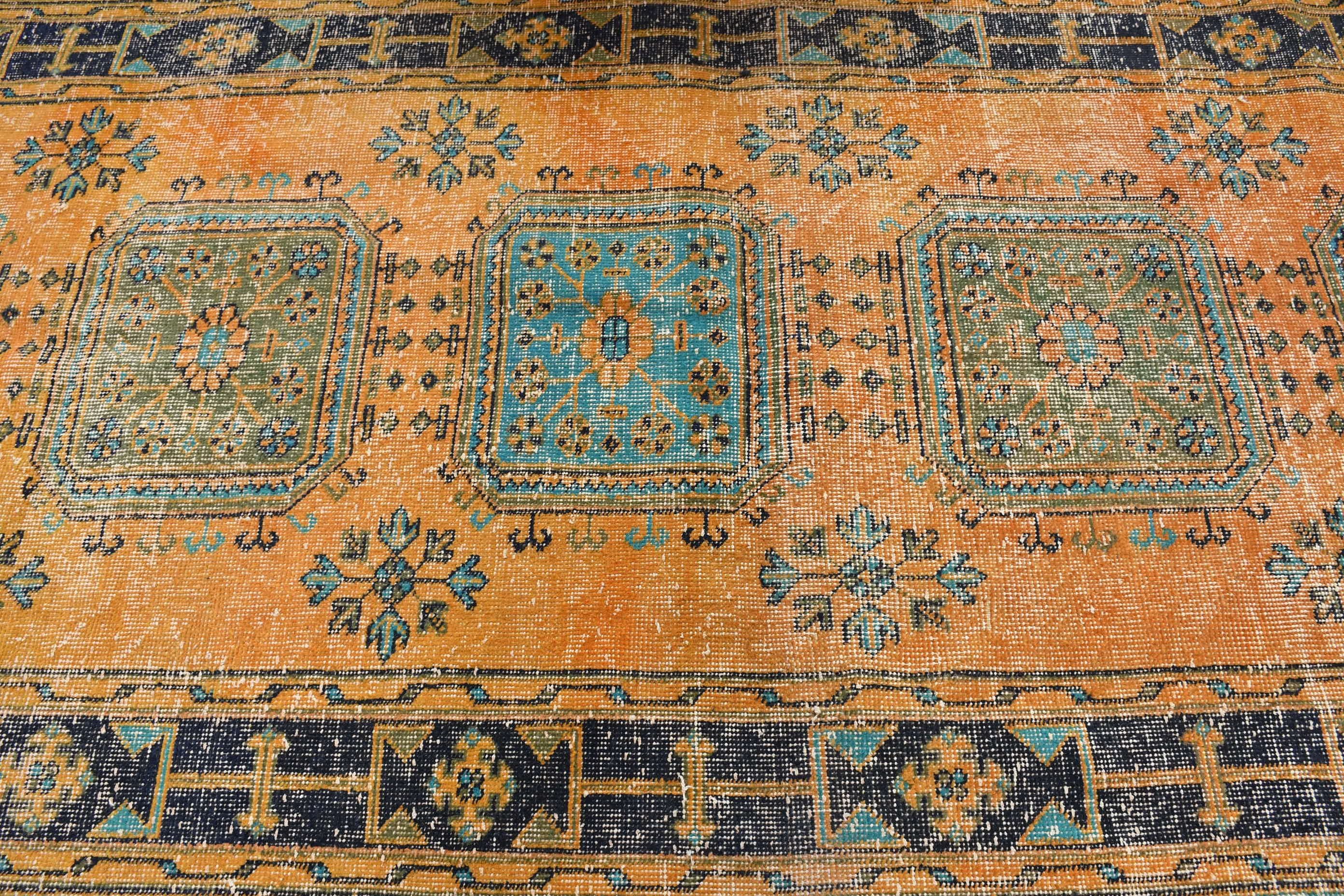 Living Room Rugs, Aztec Rugs, 4.7x11.1 ft Large Rugs, Floor Rug, Antique Rug, Rugs for Salon, Dining Room Rug, Turkish Rug, Vintage Rugs