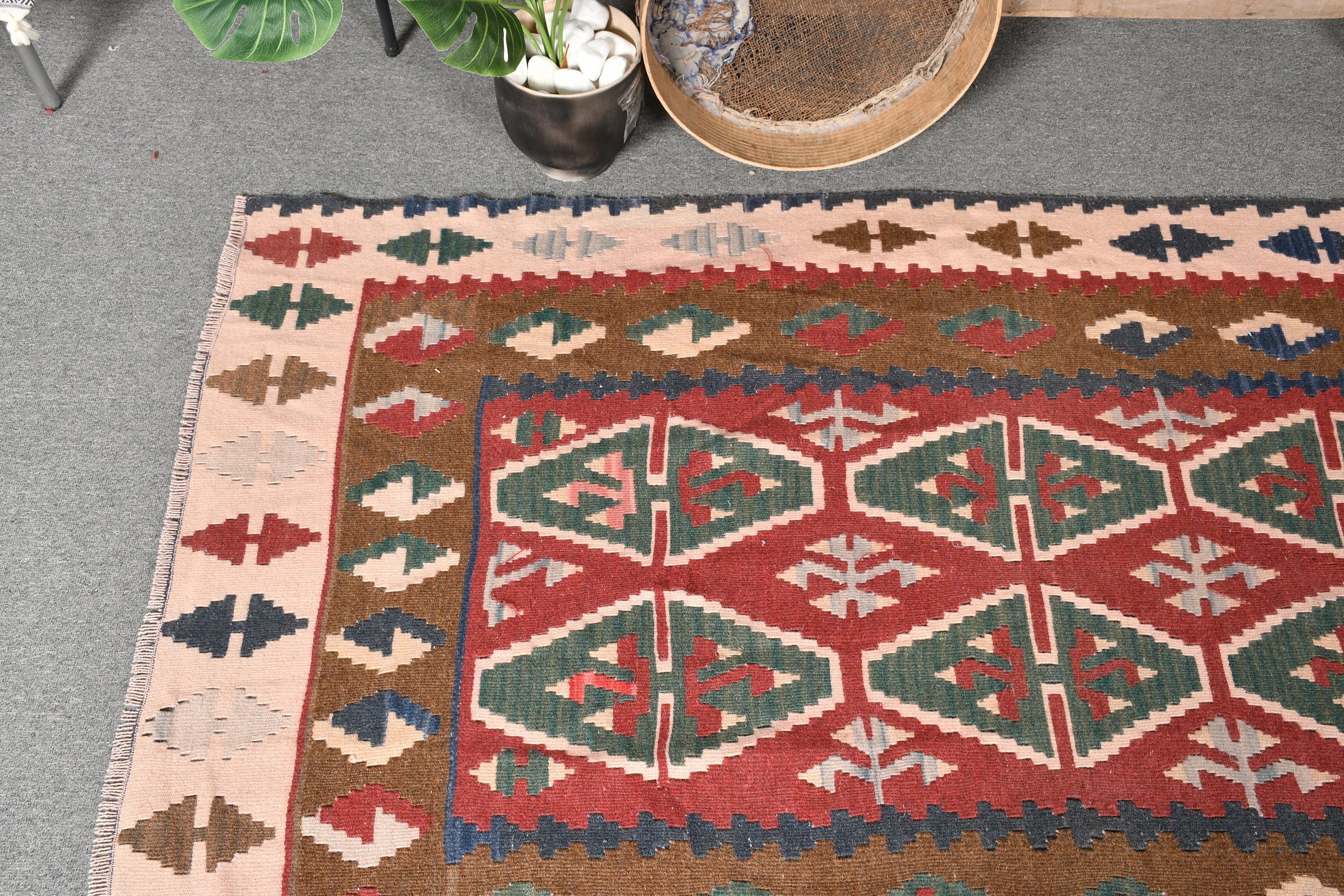 Yer Halıları, Fas Halısı, Yurt Halısı, Vintage Halılar, Türk Halısı, Pembe Oryantal Halı, Giriş Halıları, 3.4x5.5 ft Accent Halı, Kilim, Çocuk Halıları